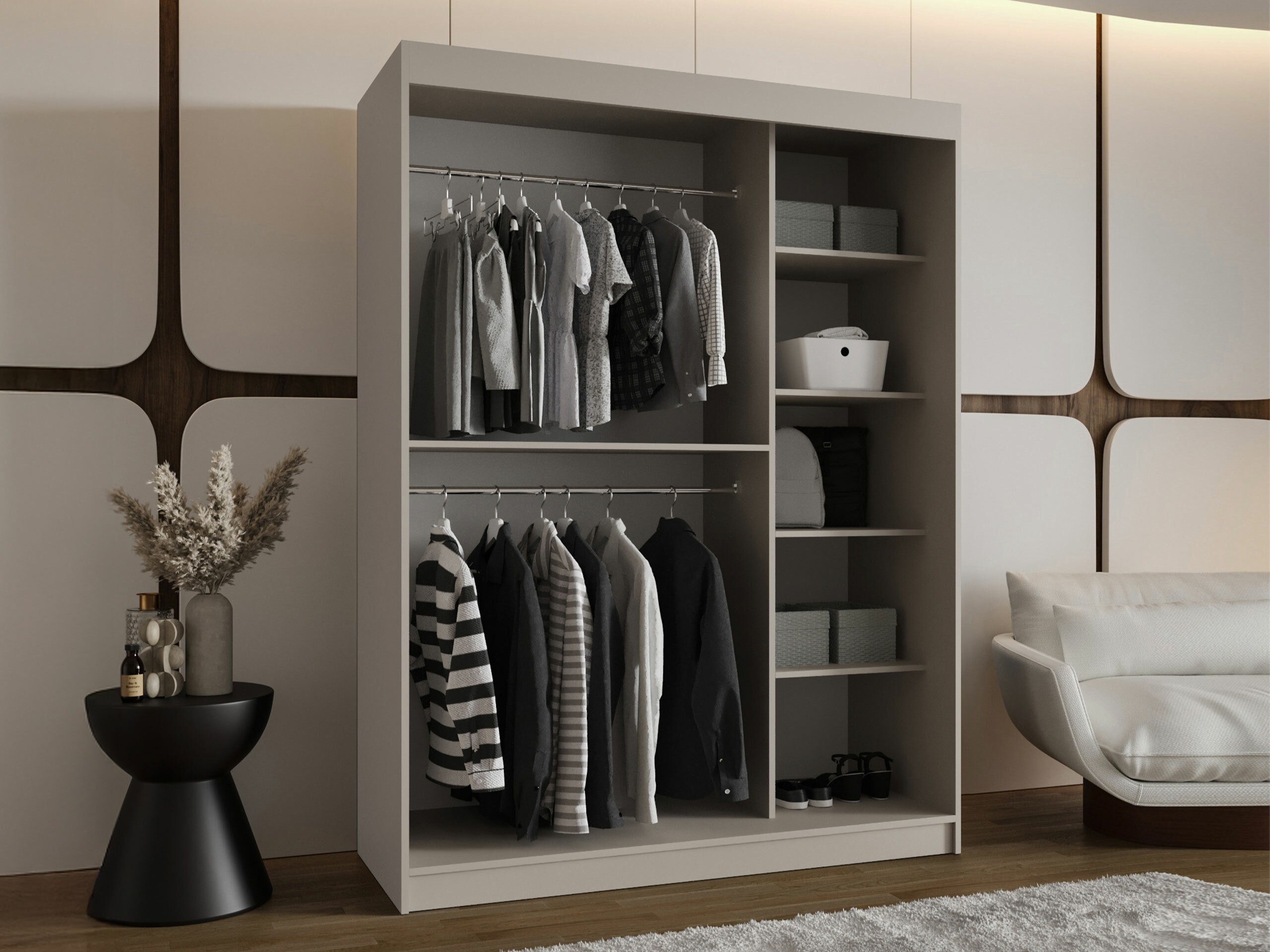 Garderobna omara Hartford 527 (Črna)