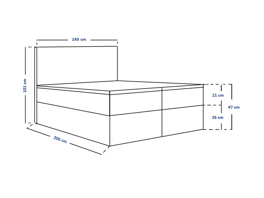 Boxspring postelja Franklin 164 (Kronos 07)