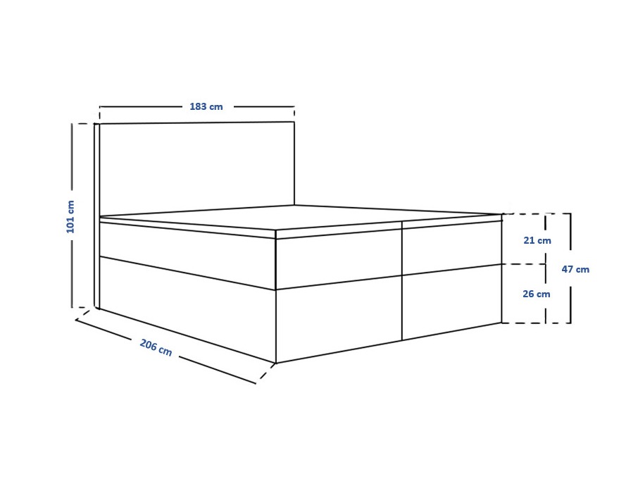Boxspring postelja Franklin 164 (Kronos 07)