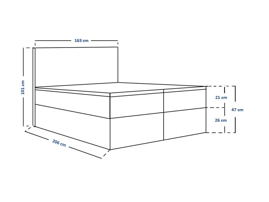Boxspring postelja Franklin 164 (Kronos 19)