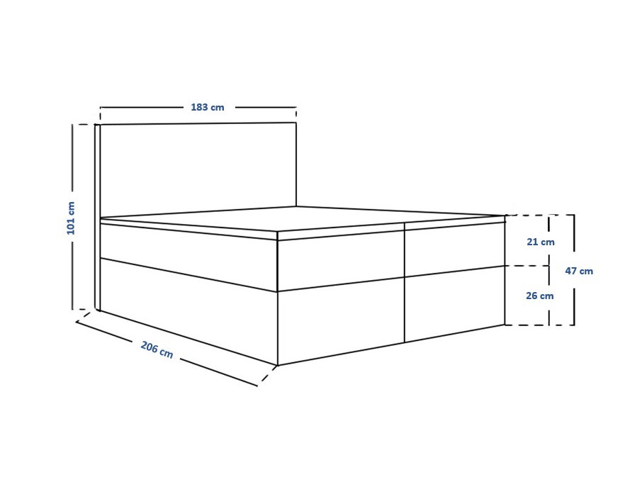 Boxspring postelja Franklin 164 (Kronos 22)
