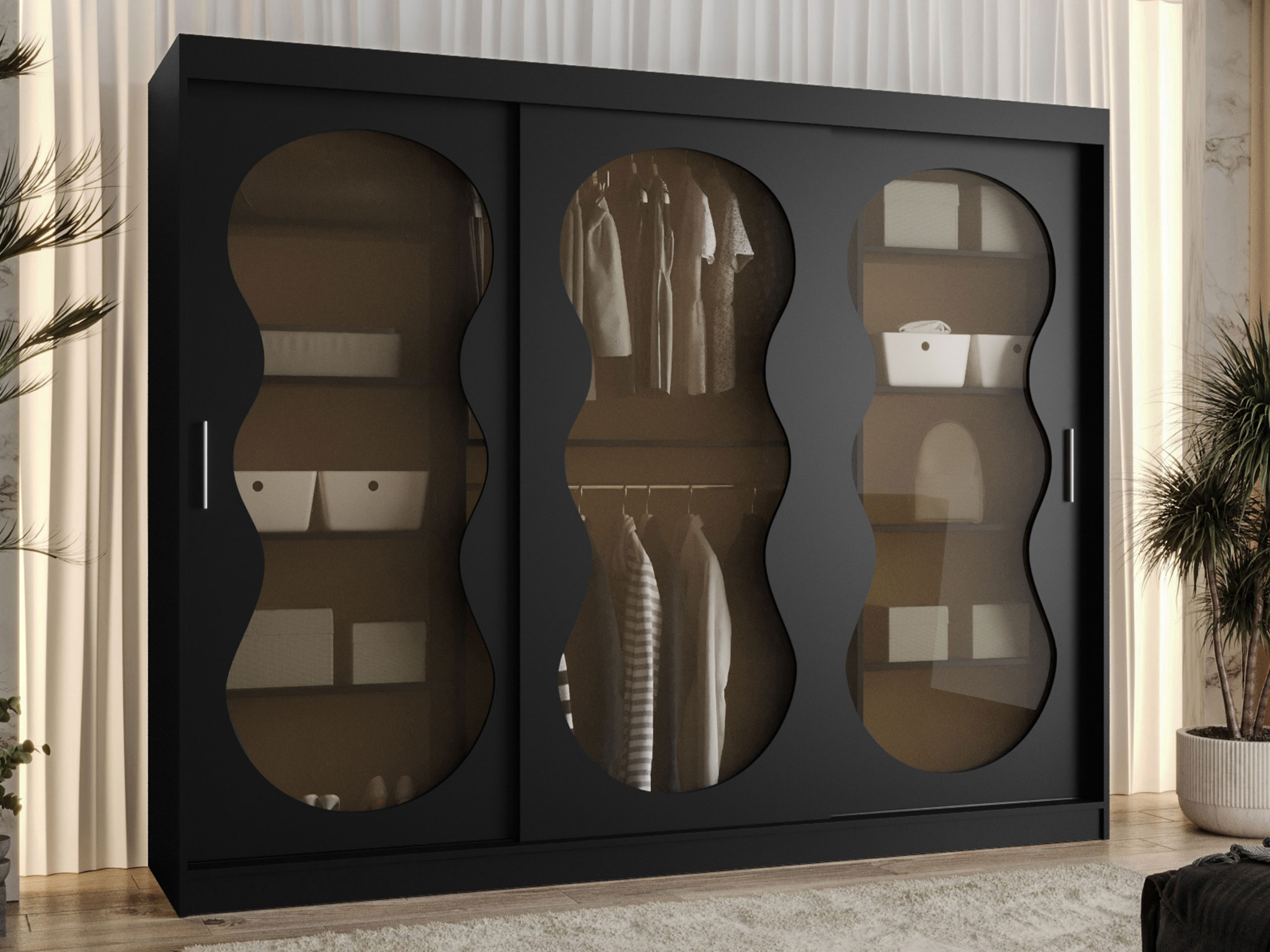 Garderobna omara Hartford 534 (Črna)