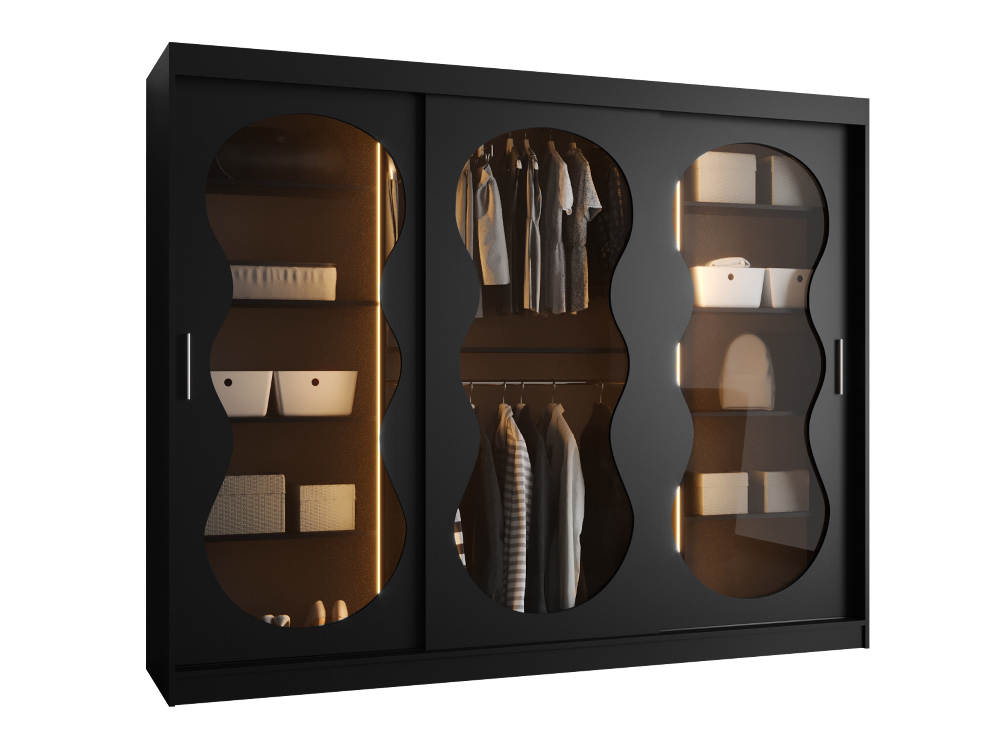 Garderobna omara Hartford 534 (Črna)