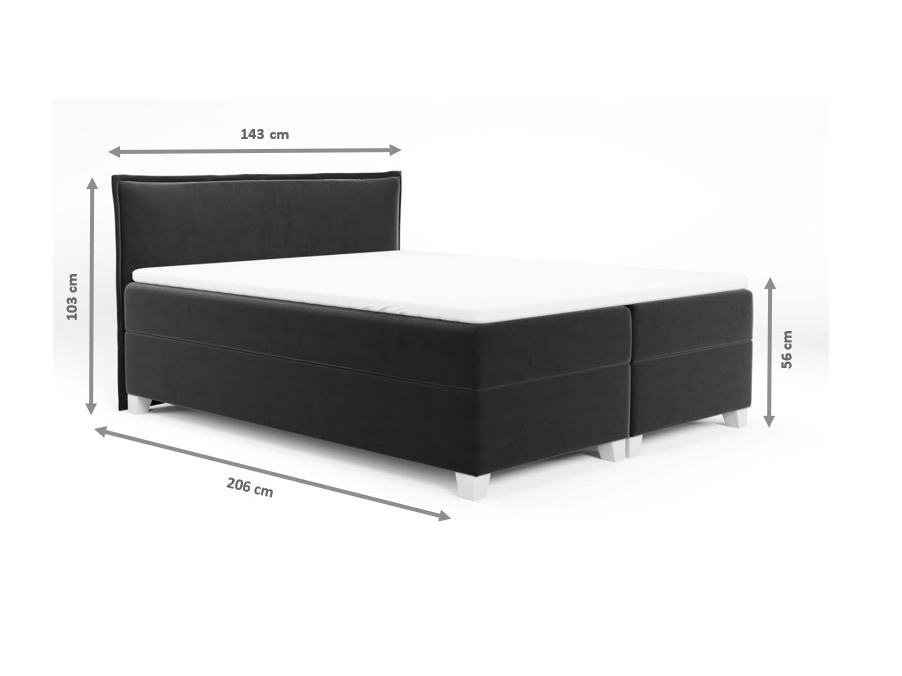 Boxspring postelja Franklin 165 (Kronos 19)