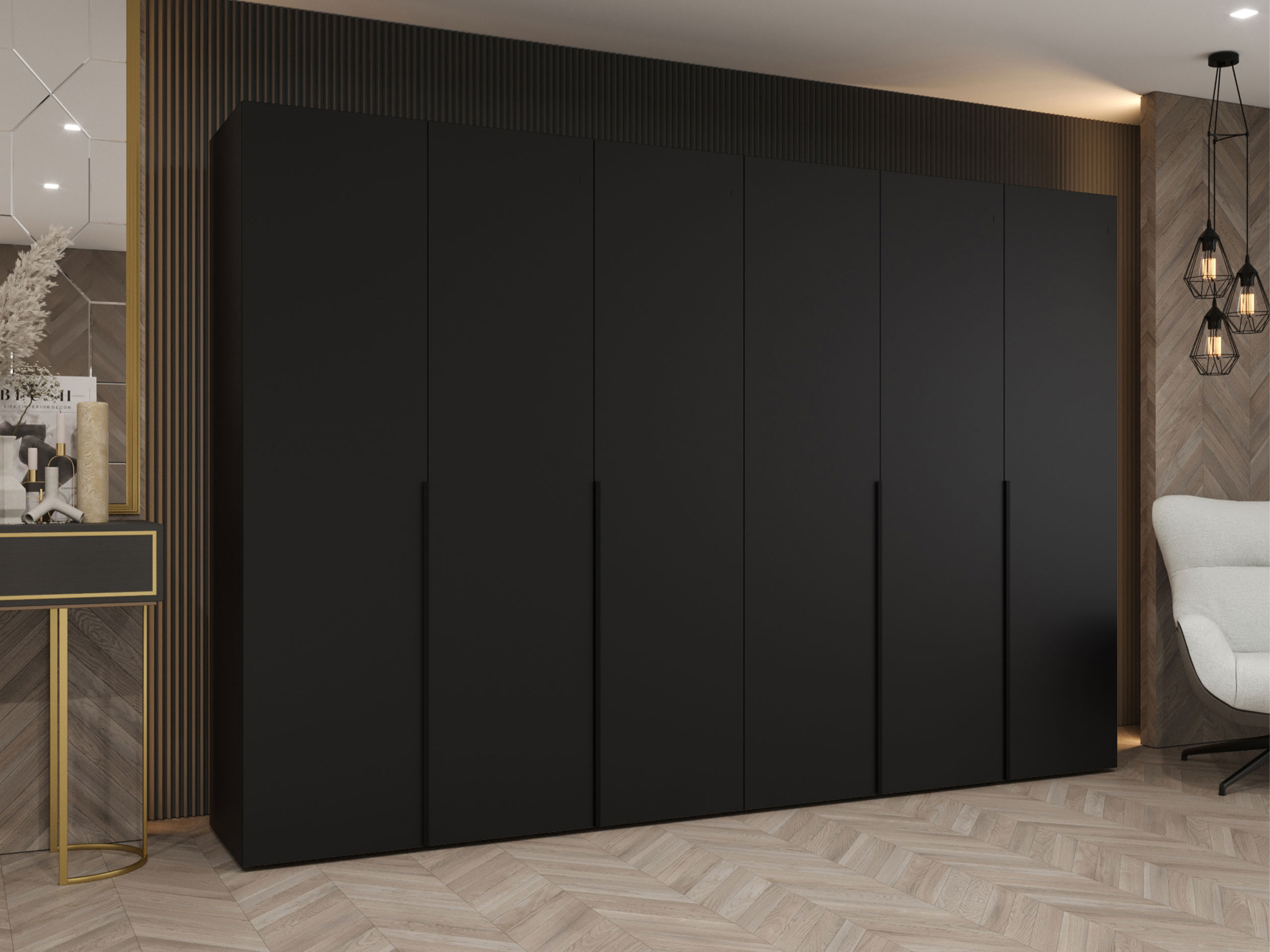 Garderobna omara Hartford 539 (Črna)