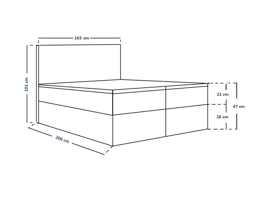 Boxspring postelja Franklin 167 (Sawana 21)
