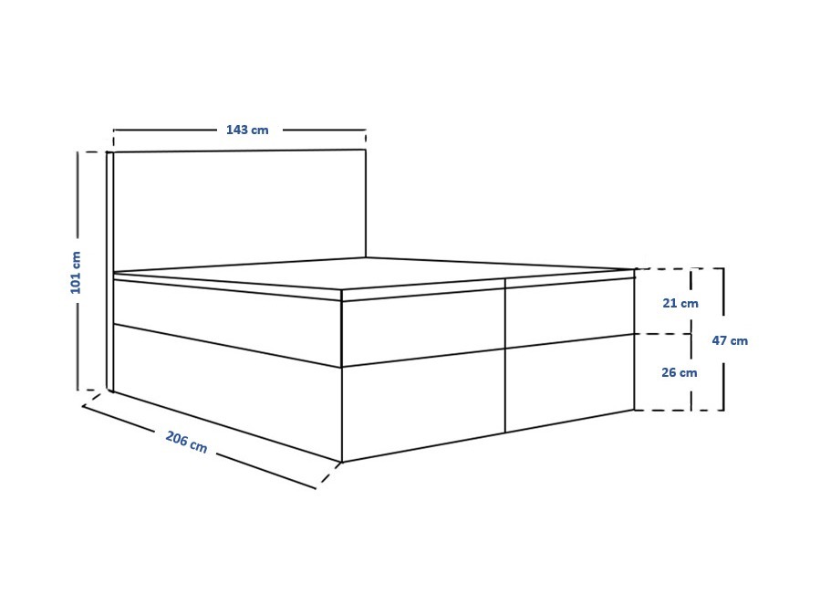 Boxspring postelja Franklin 167 (Sawana 61)