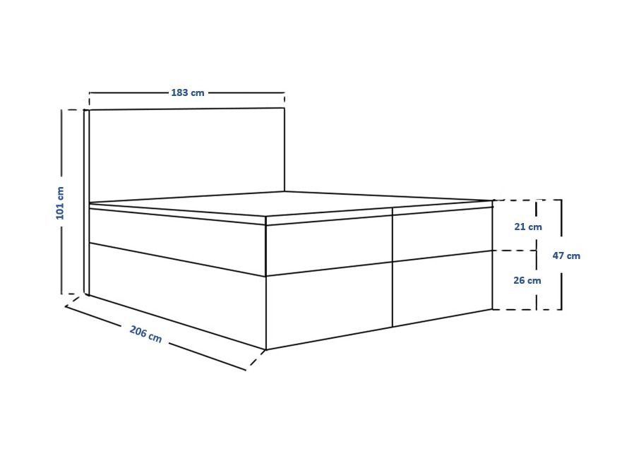 Boxspring postelja Franklin 167 (Sawana 61)