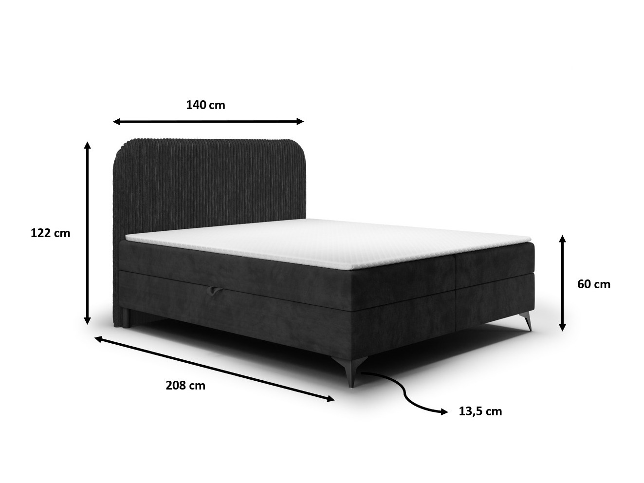 Boxspring postelja Franklin 173 (Tilia 17 + Manila 21)