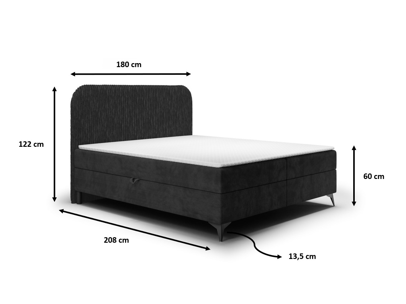 Boxspring postelja Franklin 173 (Tilia 17 + Manila 21)