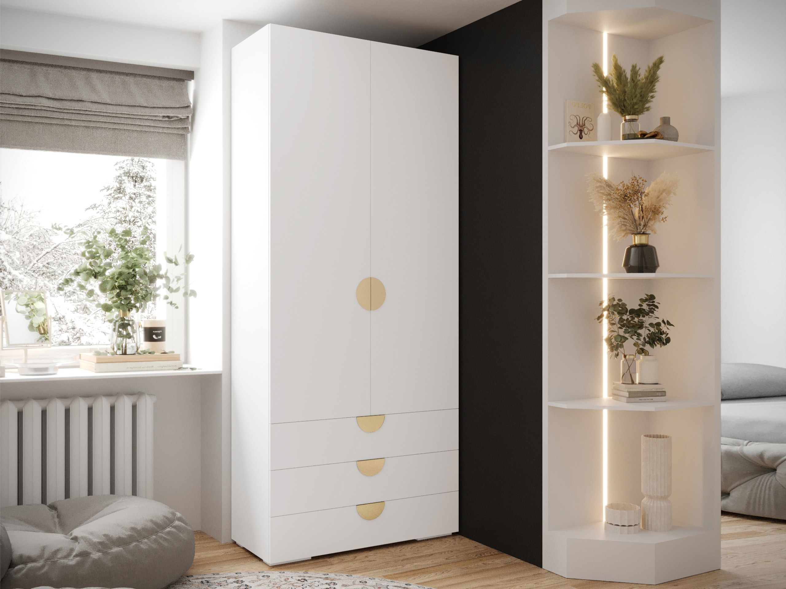 Garderobna omara Hartford 565 (Bela)