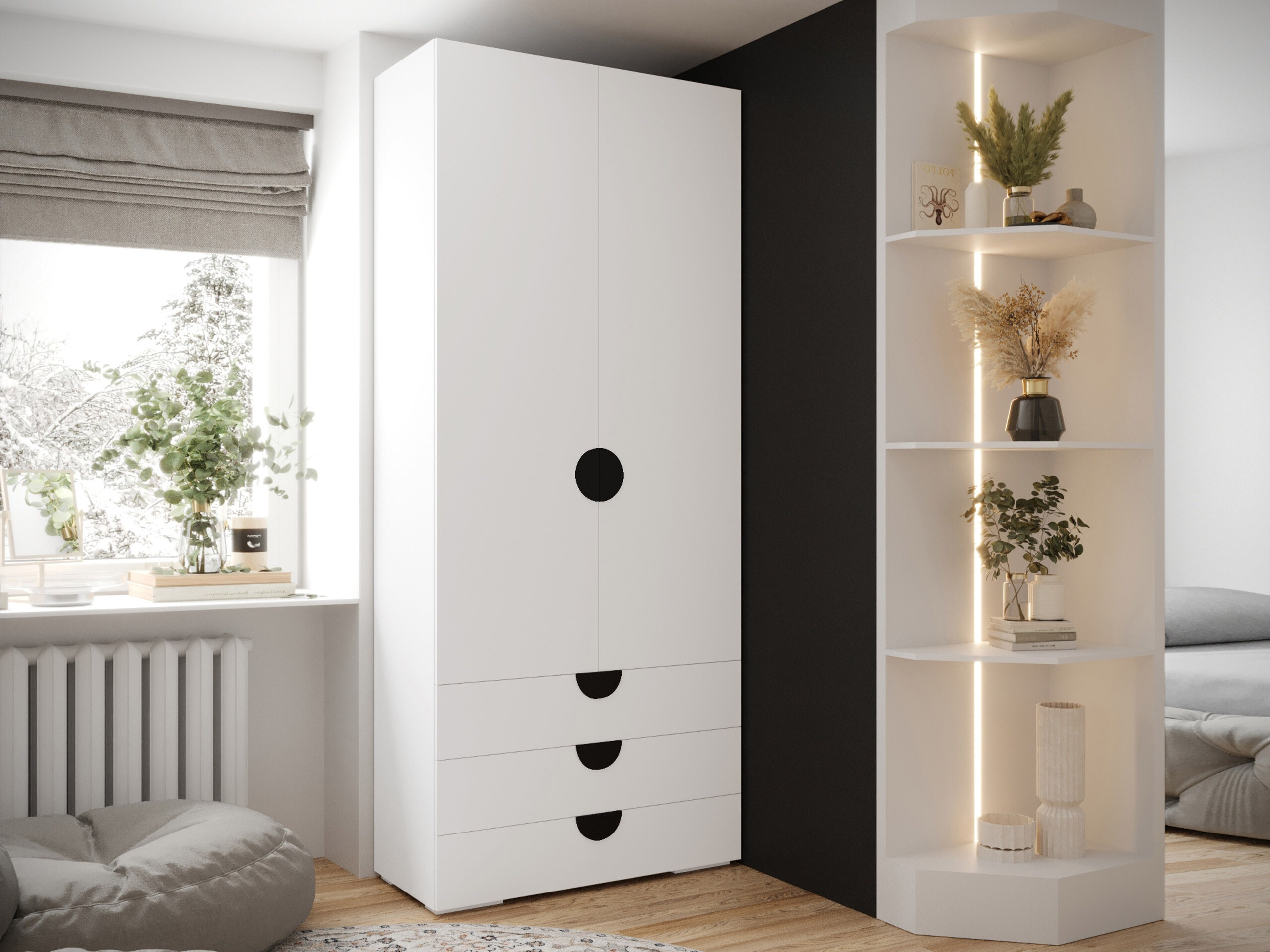 Garderobna omara Hartford 565 (Bela)