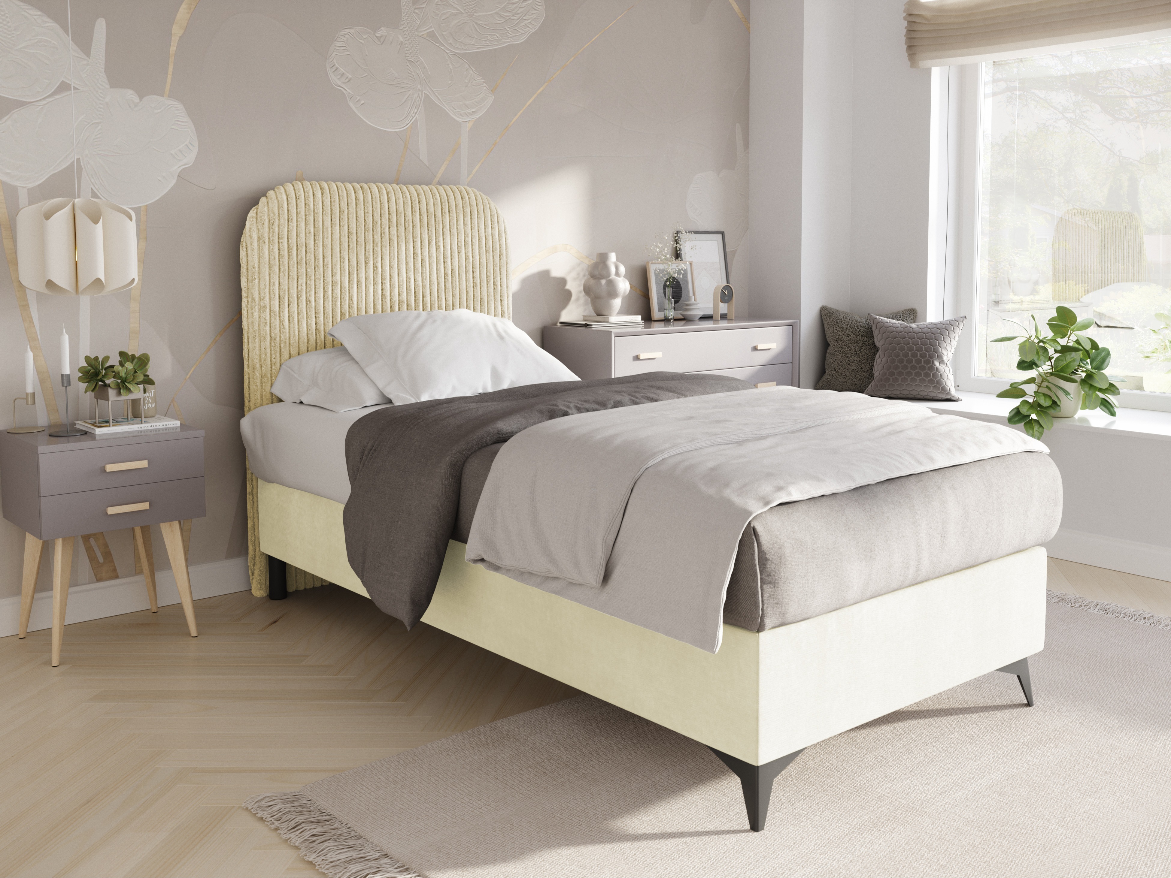 Boxspring postelja Franklin 175 (Tilia 03 + Manila 01)