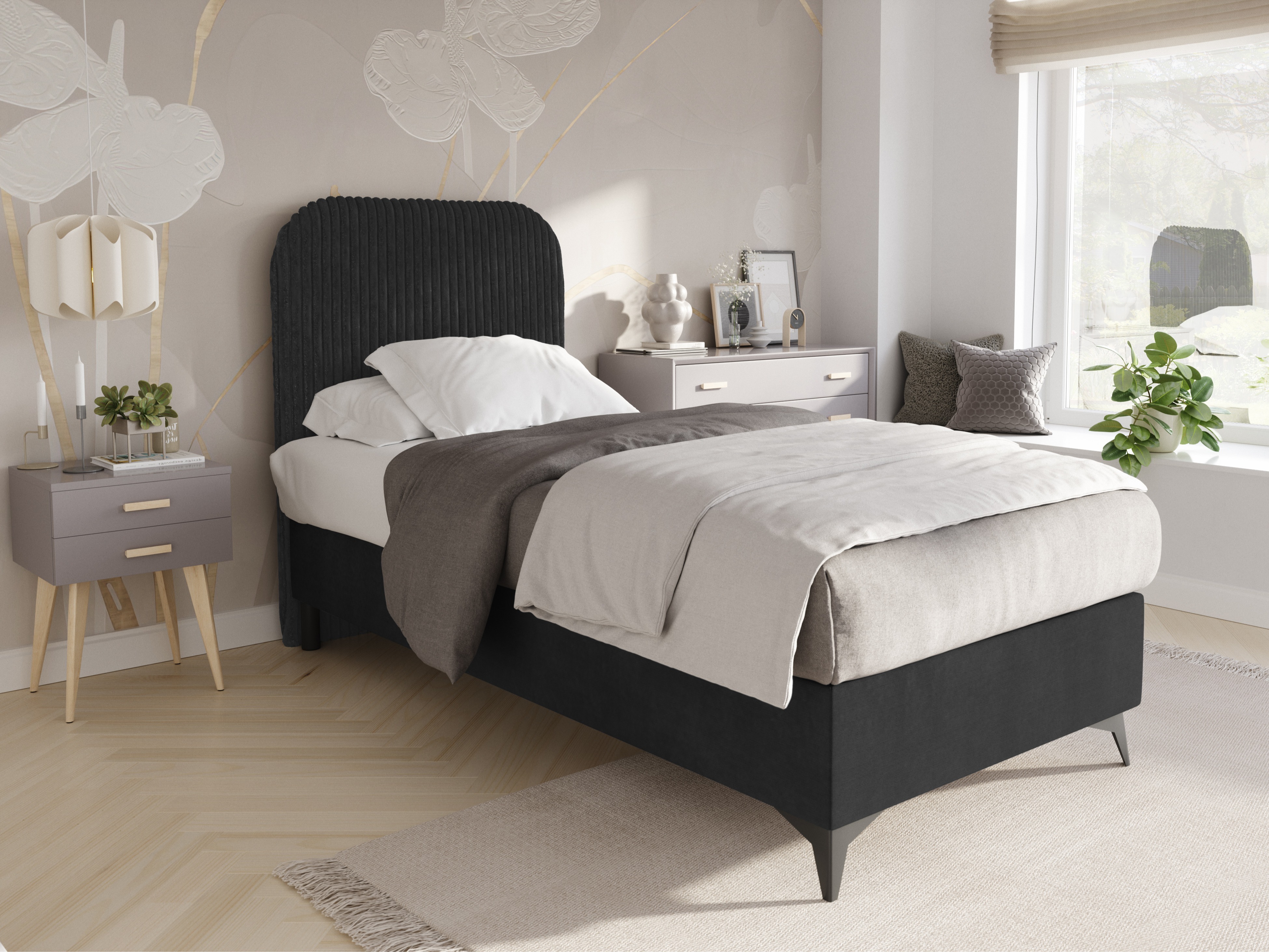 Boxspring postelja Franklin 175 (Tilia 100+ Manila 18)