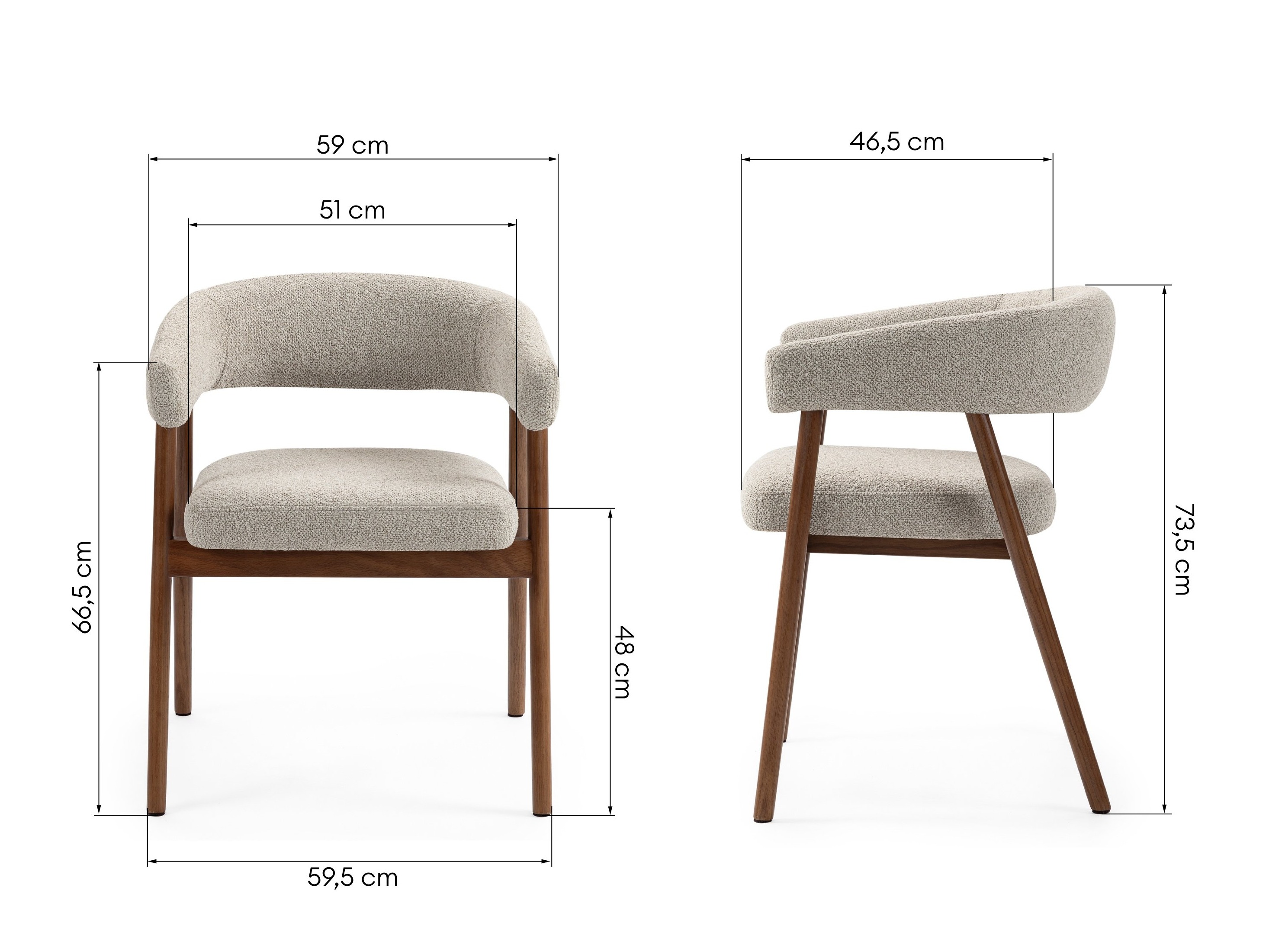 Stol Burleson 431 (Svetlo rjava)