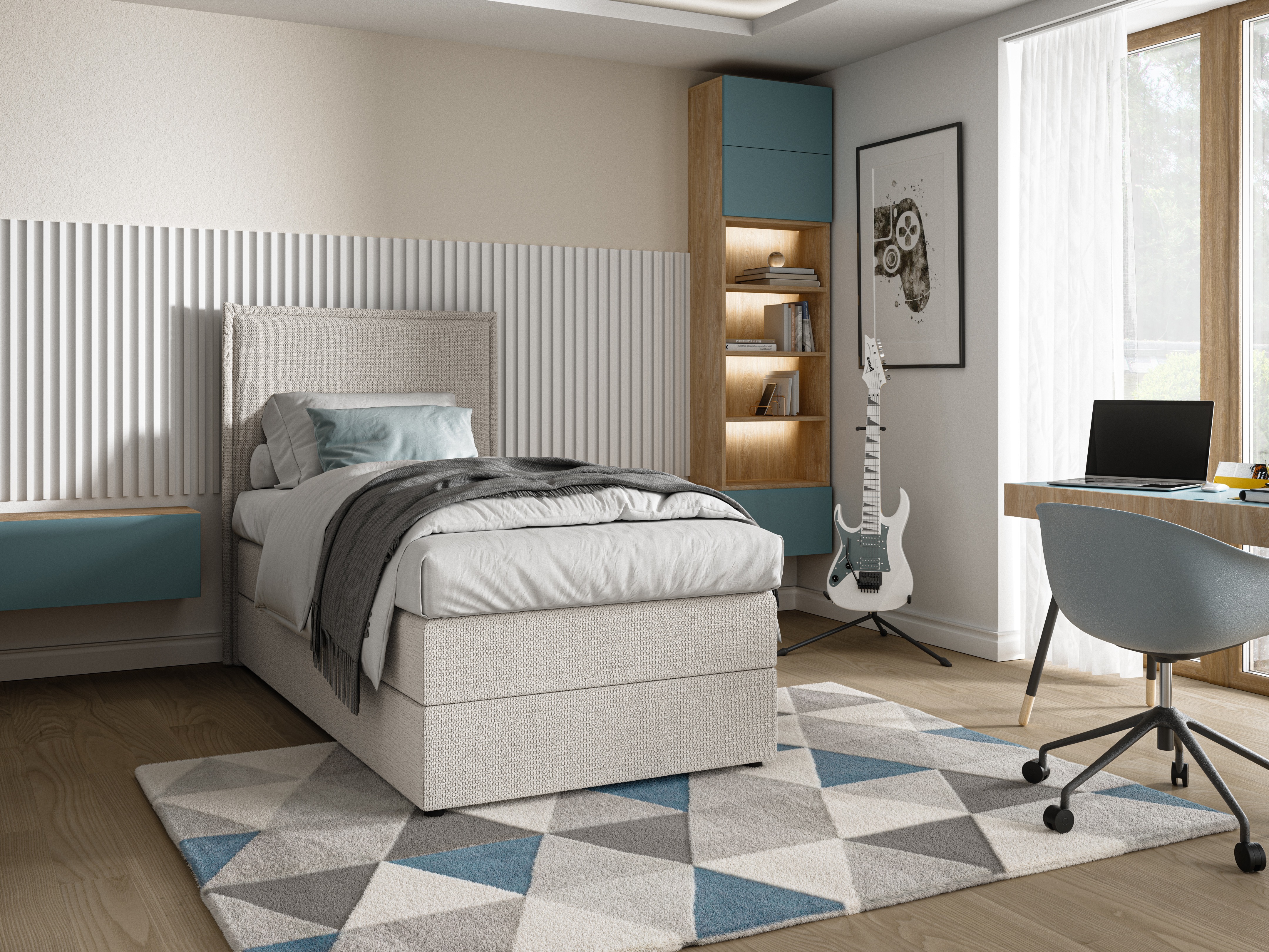 Boxspring postelja Franklin 176 (Aragon 01)