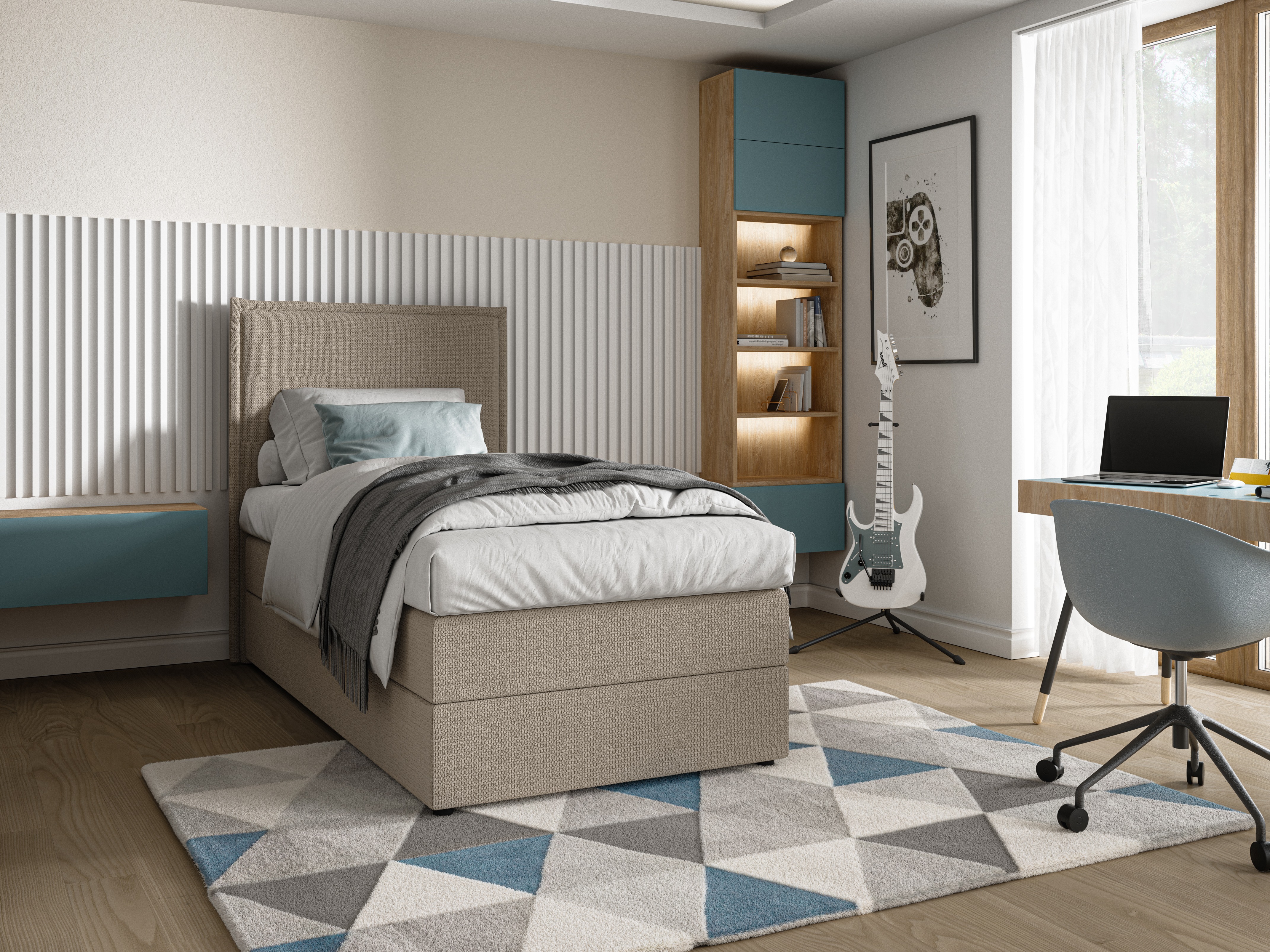 Boxspring postelja Franklin 176 (Aragon 03)