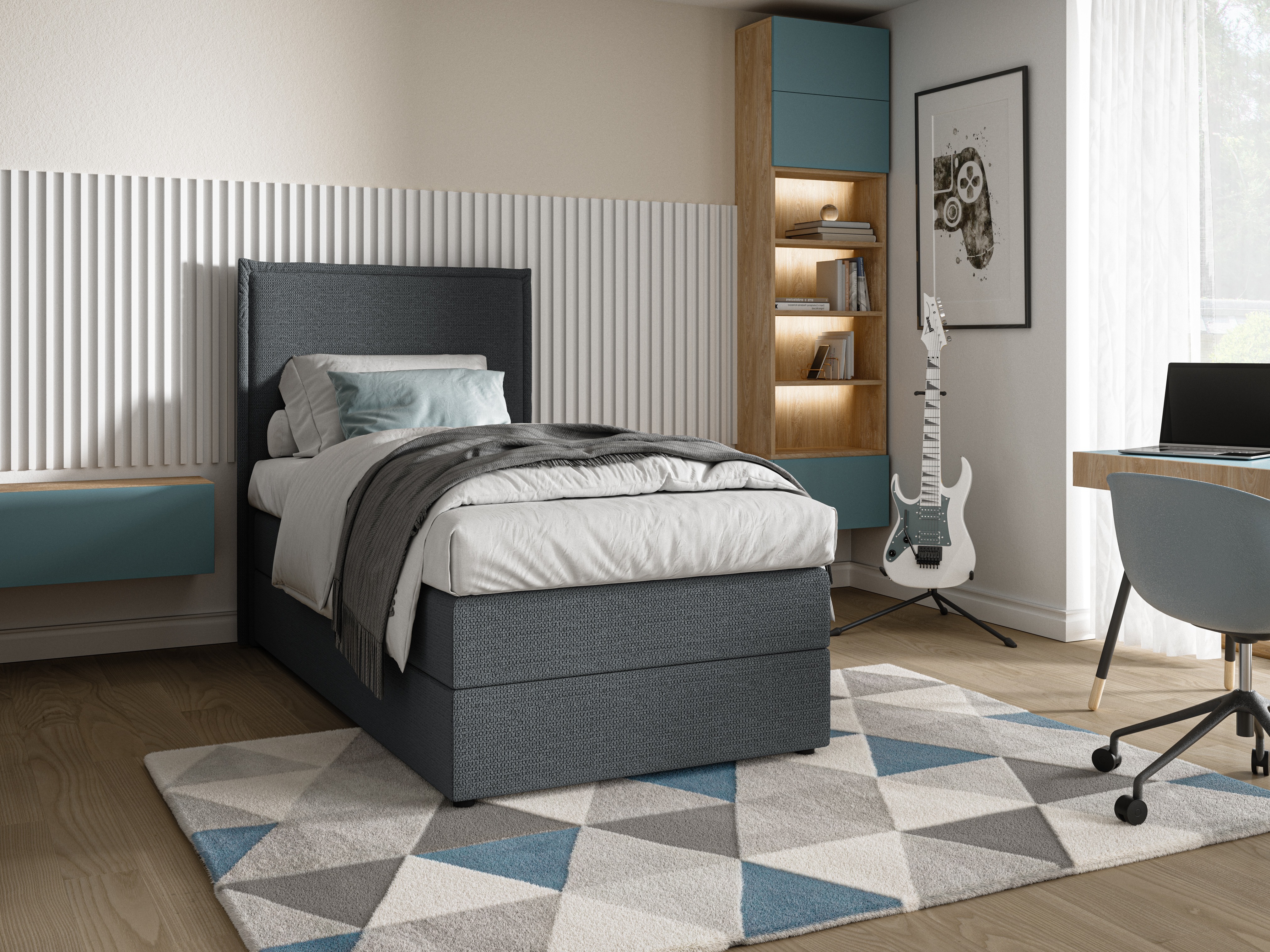 Boxspring postelja Franklin 176 (Aragon 93)