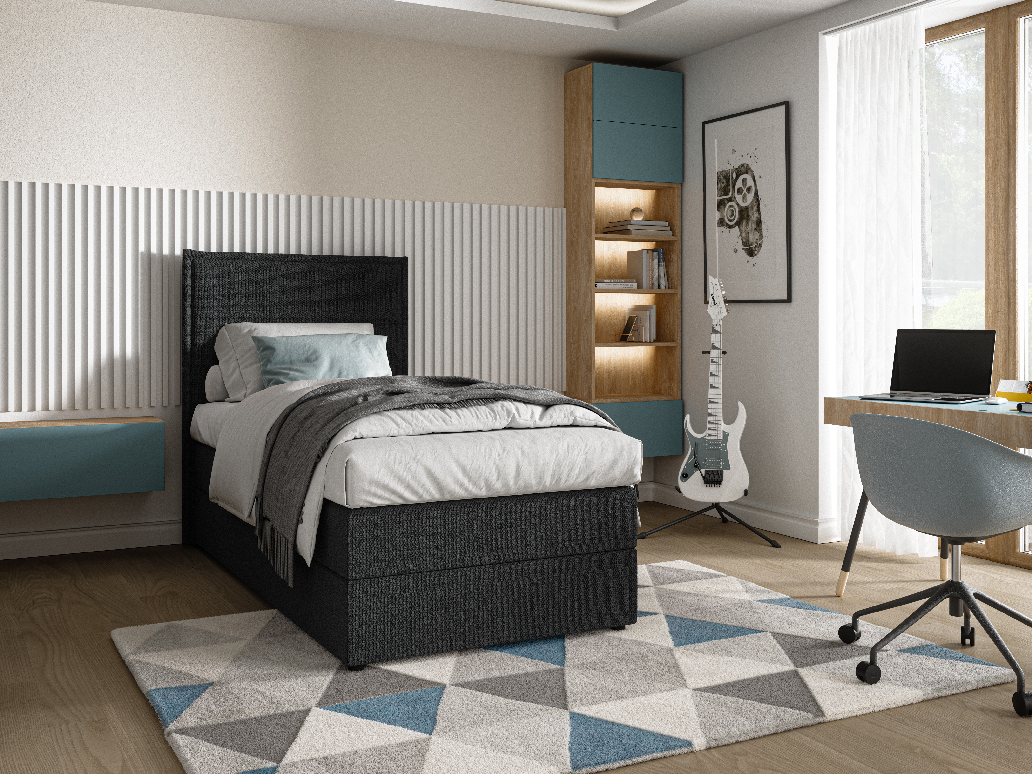 Boxspring postelja Franklin 176 (Aragon 99)