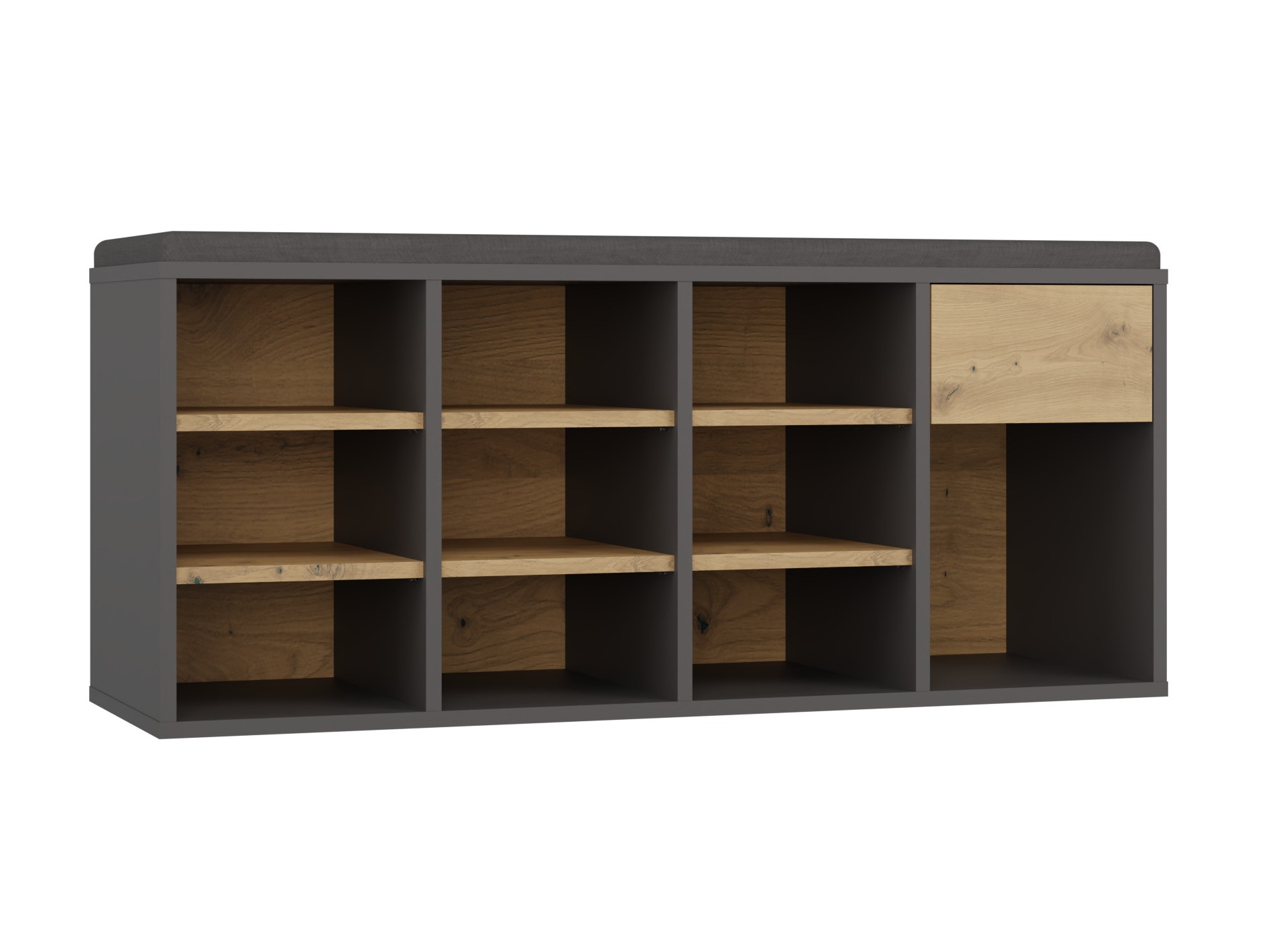 Regal za čevlje Mandeville 322 (Antracit)