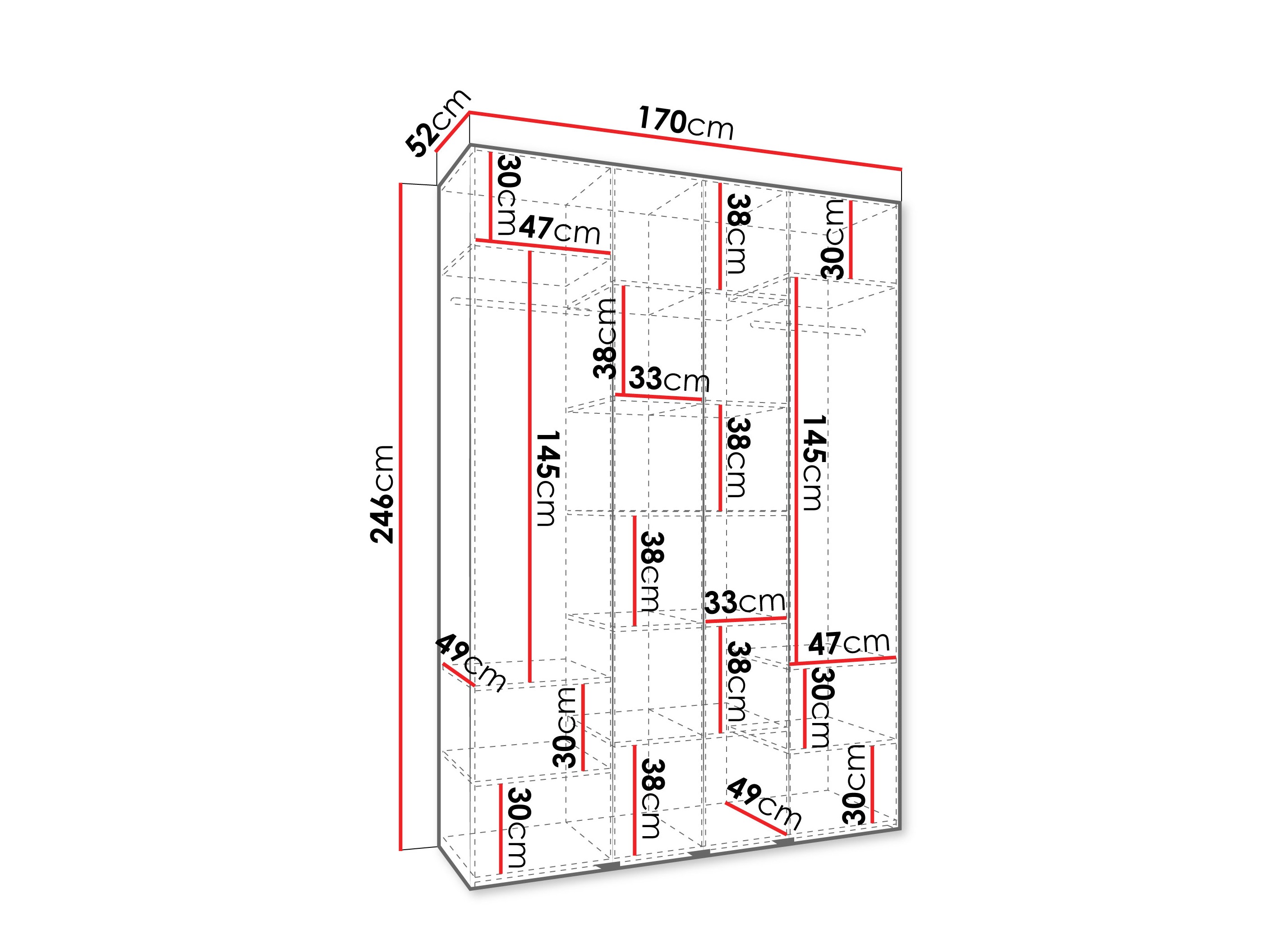 Garderobna omara Hartford 574 (Bela)