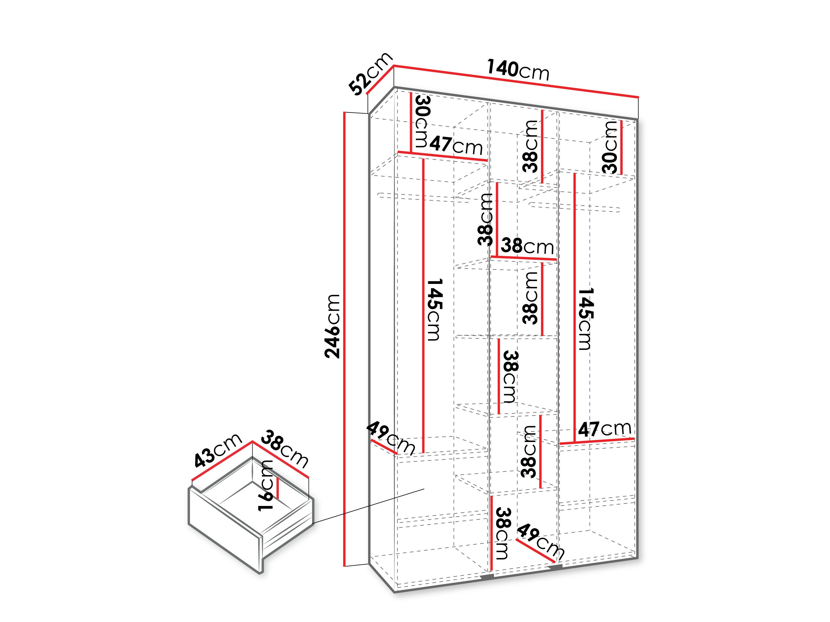 Garderobna omara Hartford 544 (Kašmir)