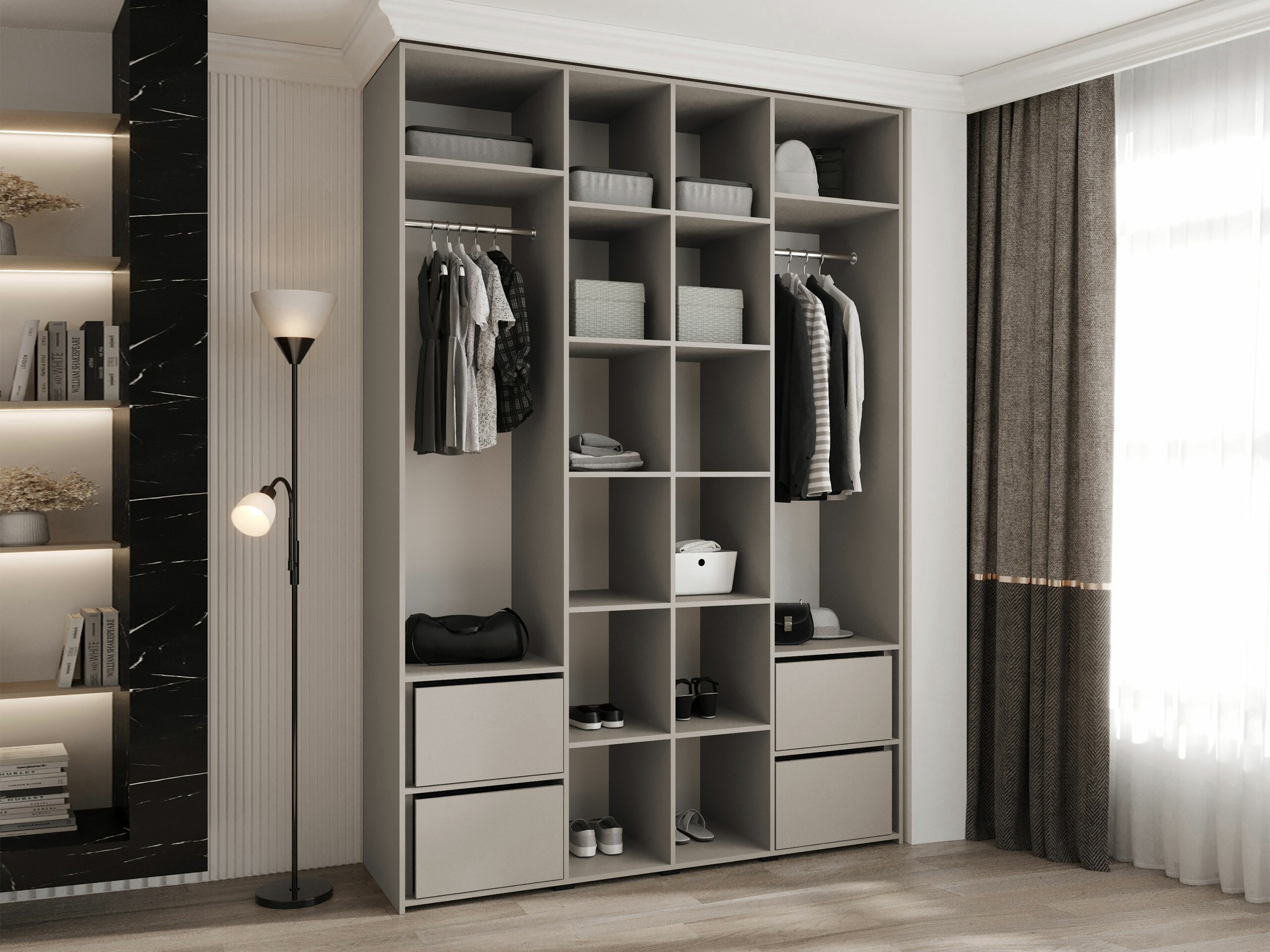 Garderobna omara Hartford 554 (Bela)