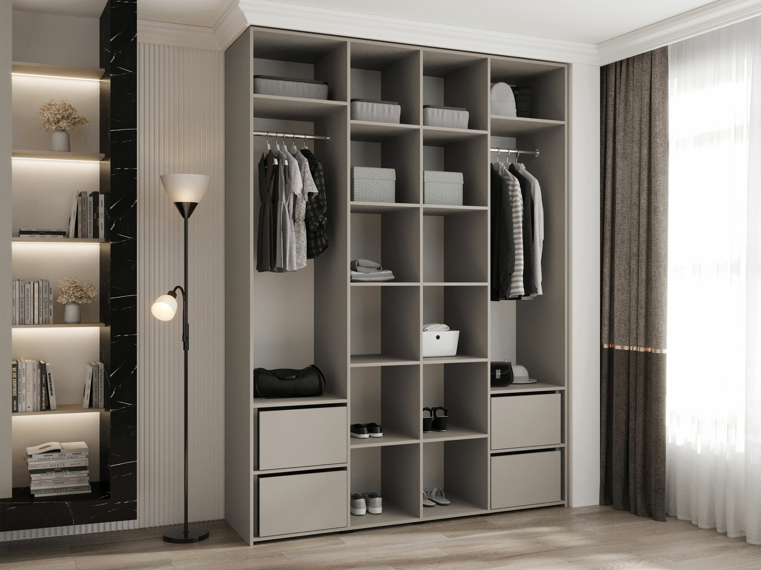 Garderobna omara Hartford 554 (Bela)