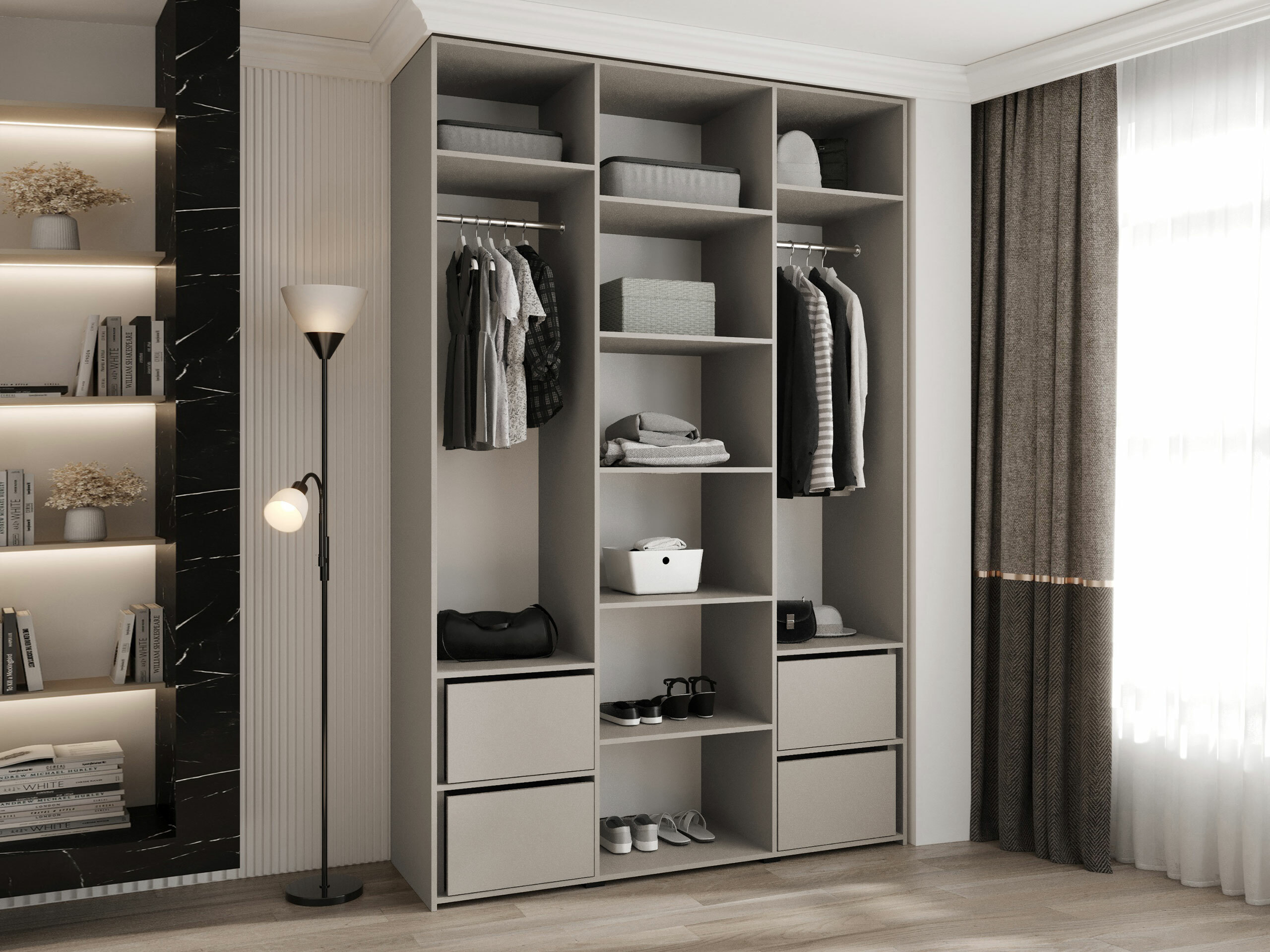 Garderobna omara Hartford 544 (Bela)