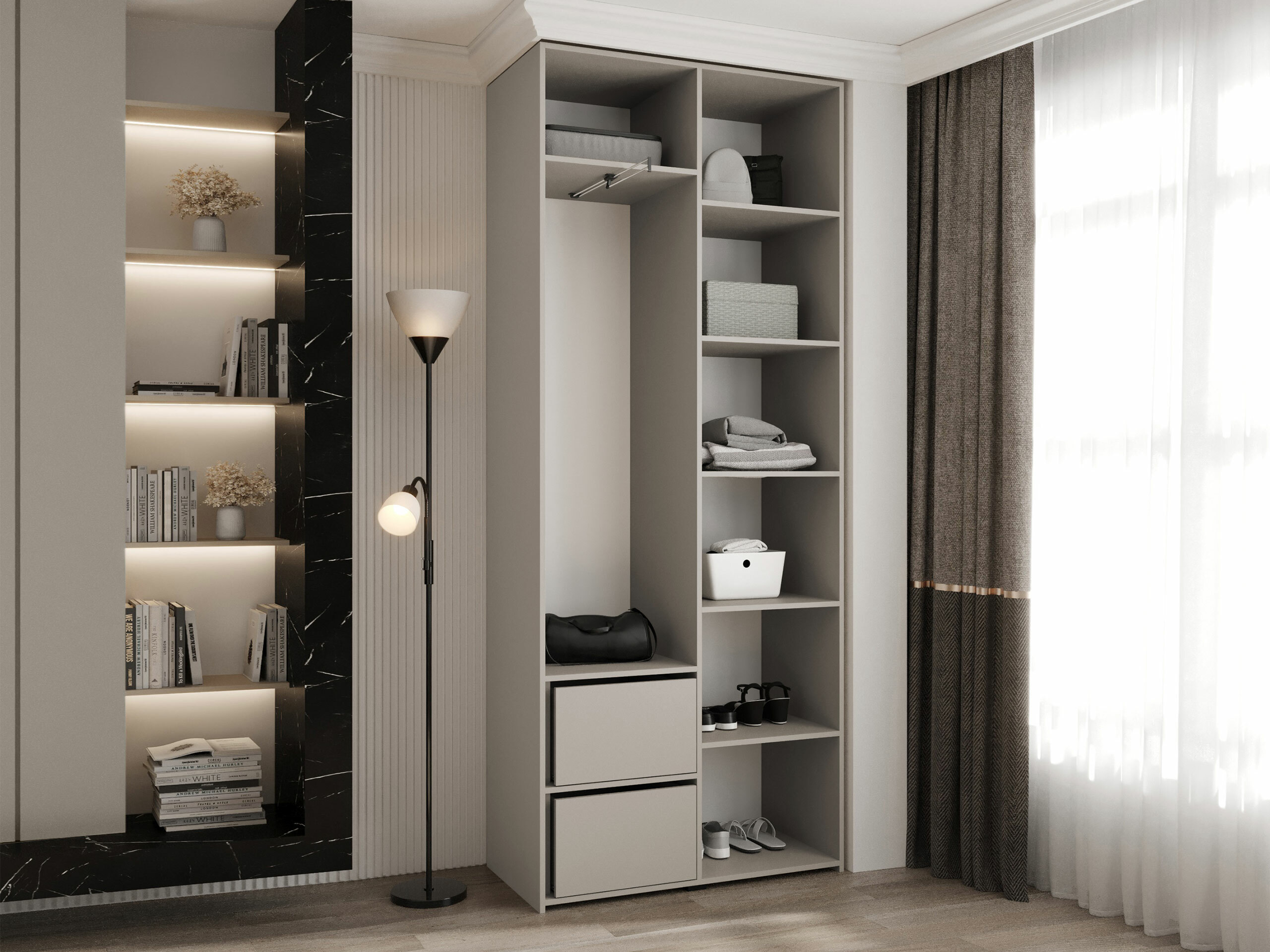 Garderobna omara Hartford 562 (Bela)