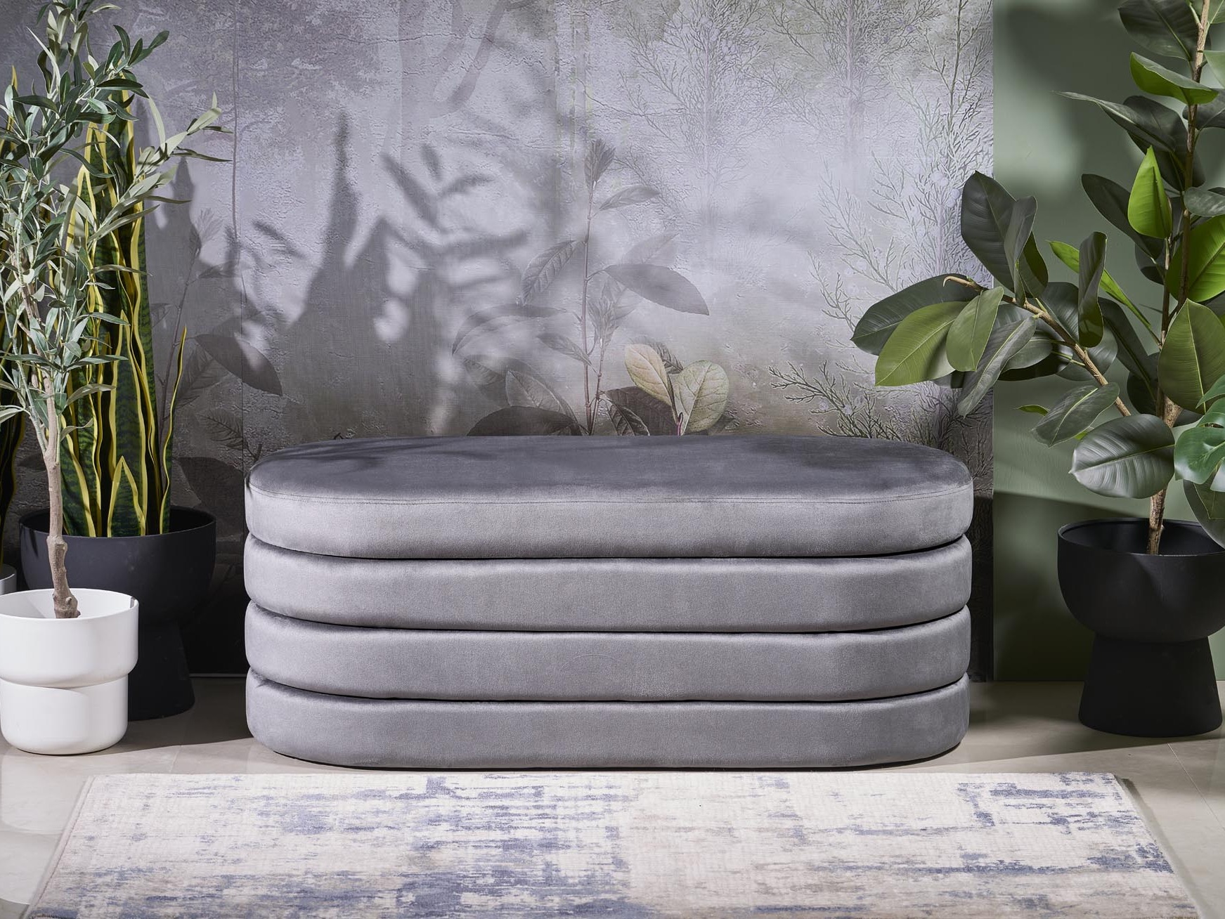 Klop z oblazinjenjem Houston 2054 (Siva)