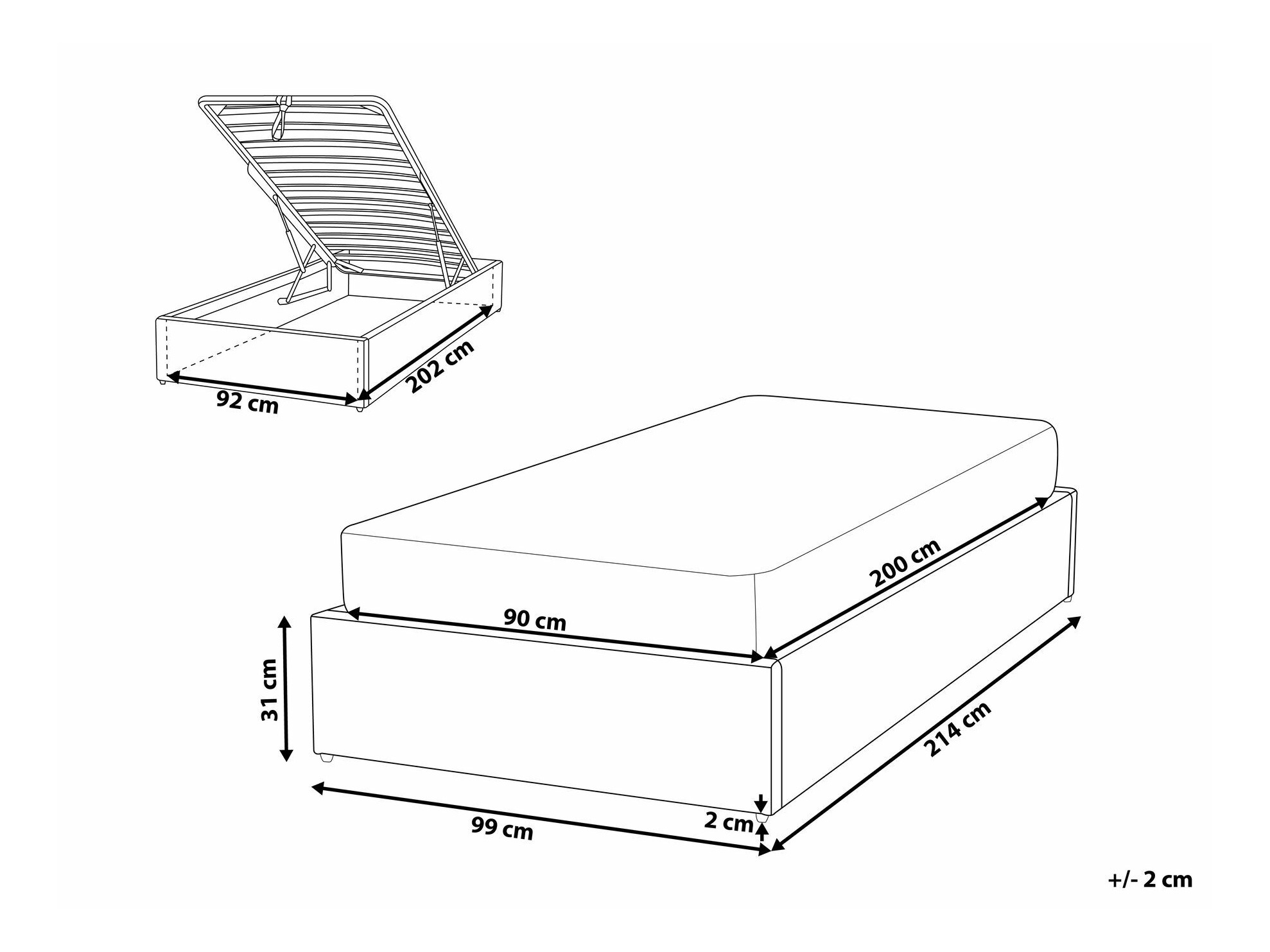 Postelja Berwyn 1567 (Bež)