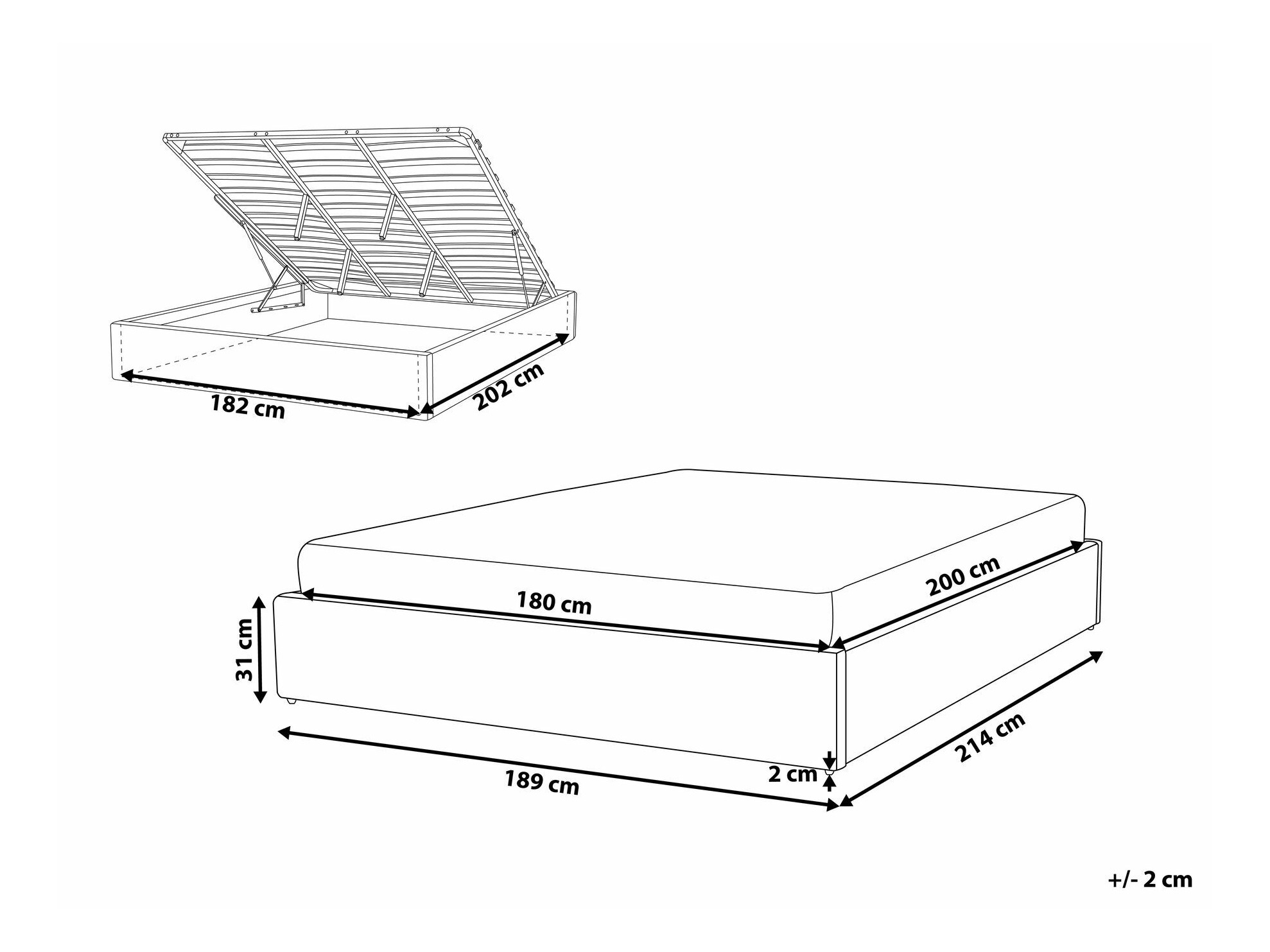 Postelja Berwyn 1567 (Bež)