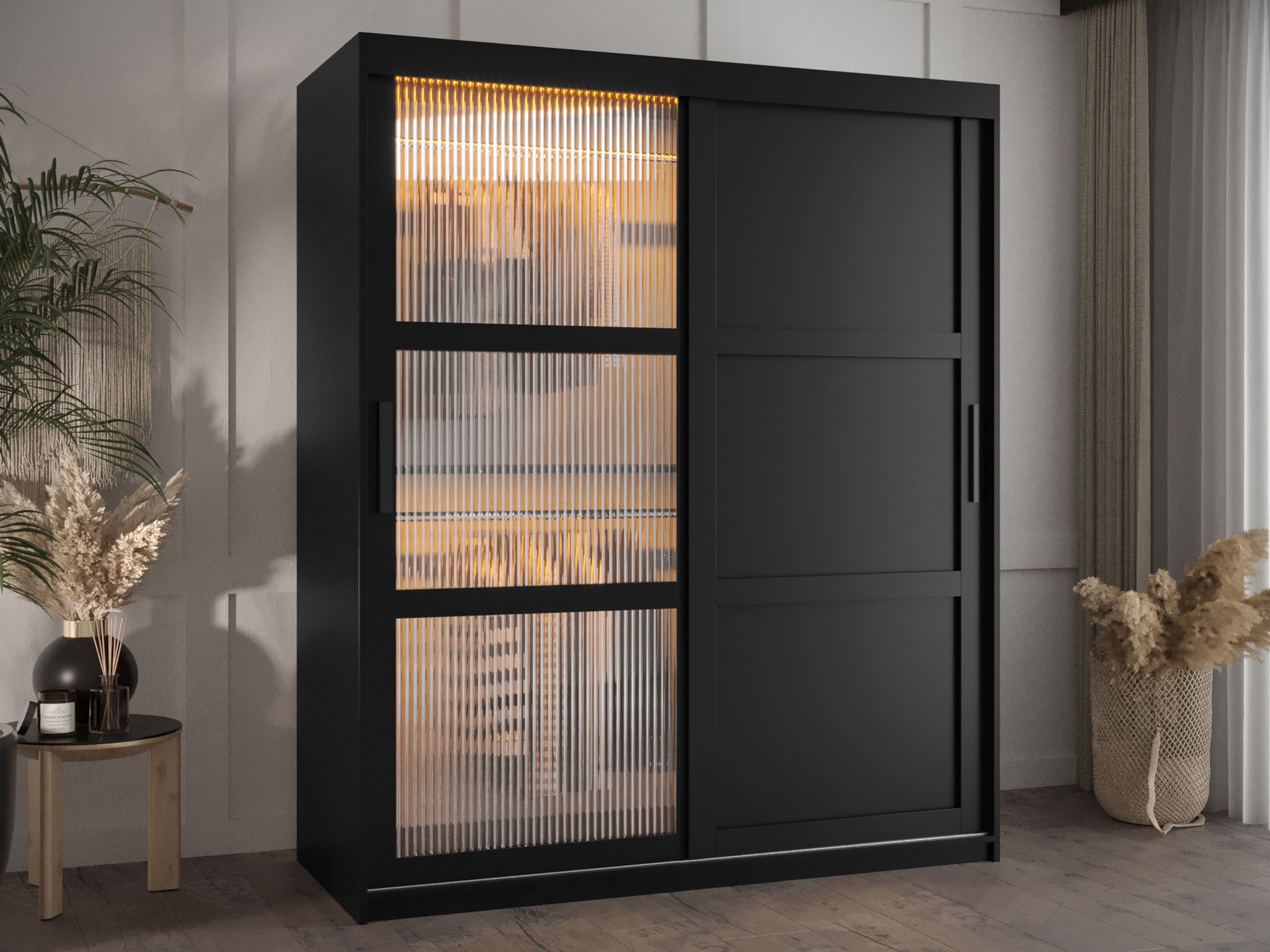 Garderobna omara Hartford 577 (Črna)