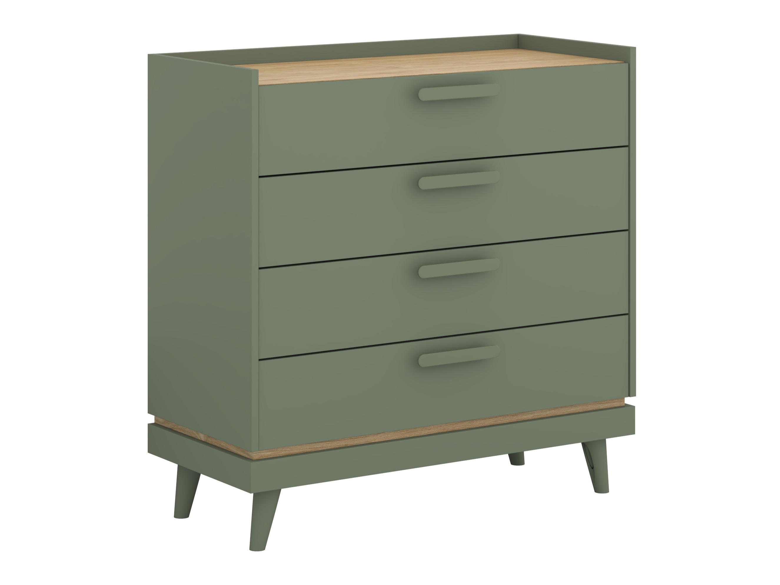 Komoda Fertalu 104 (Zelena + Hrast)