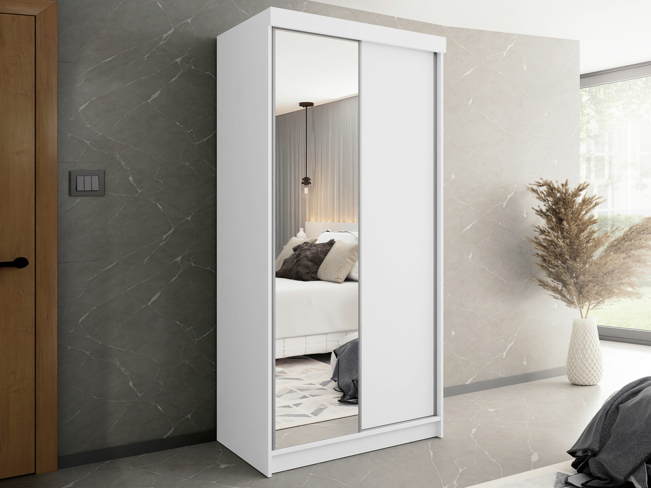 Garderobna omara Dover 103 (Bela)