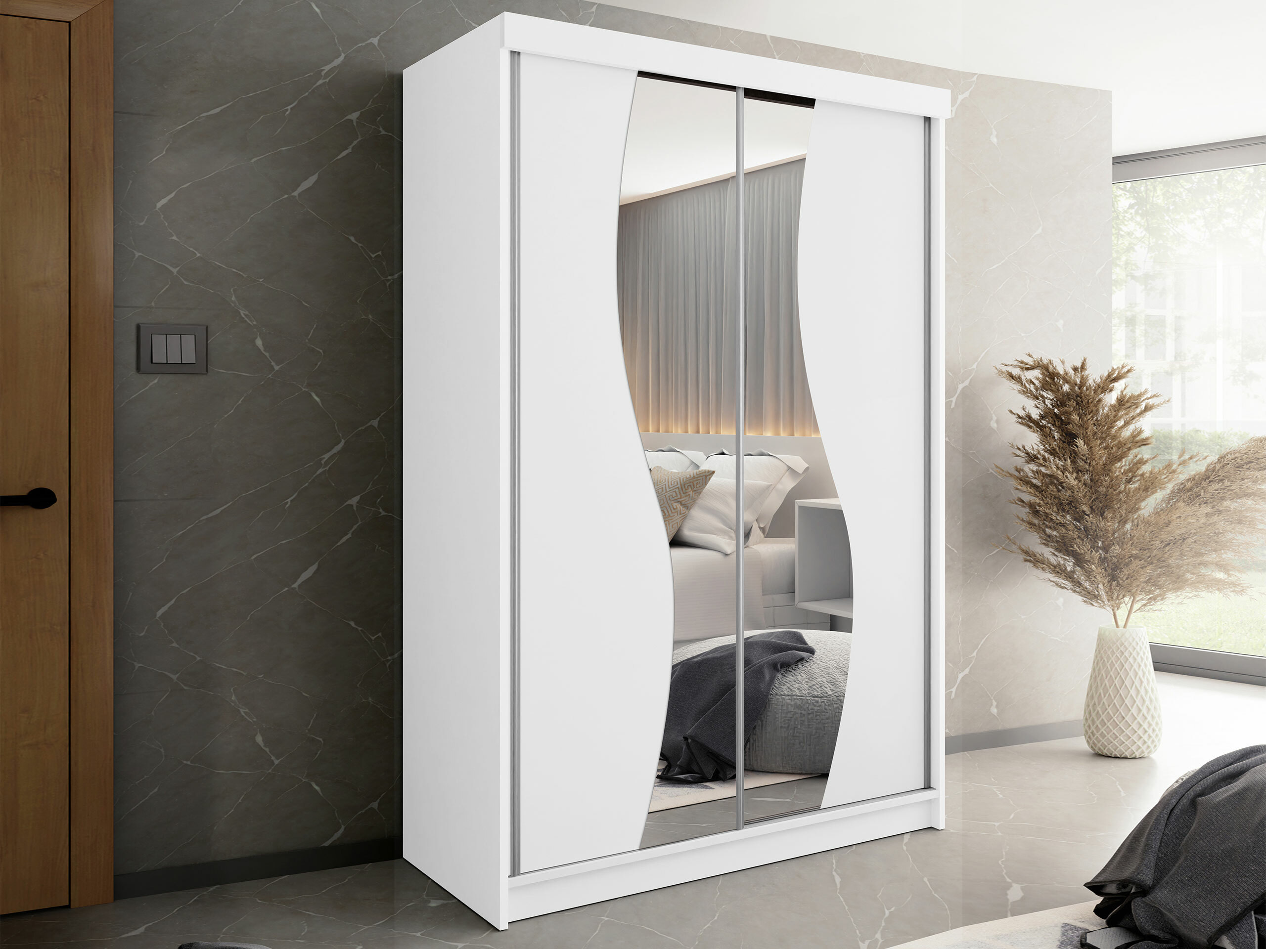Garderobna omara Dover 110 (Bela)