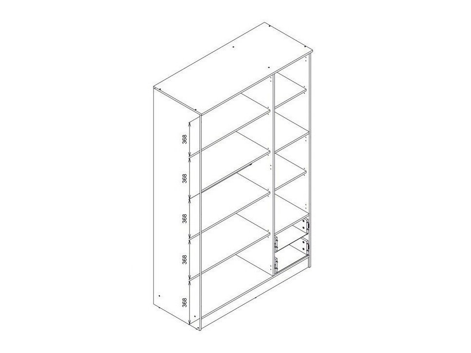 Garderobna omara Orlando 222 (Bela)