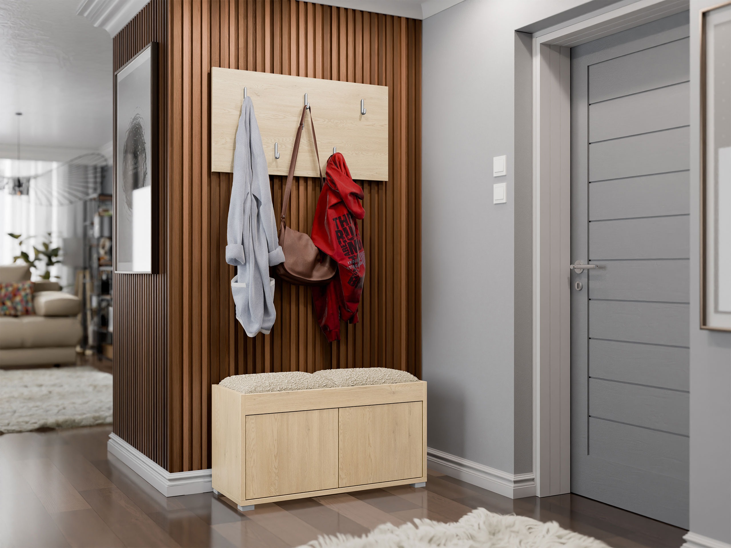 Komplet za predsobo Comfivo Tutela (Hrast)