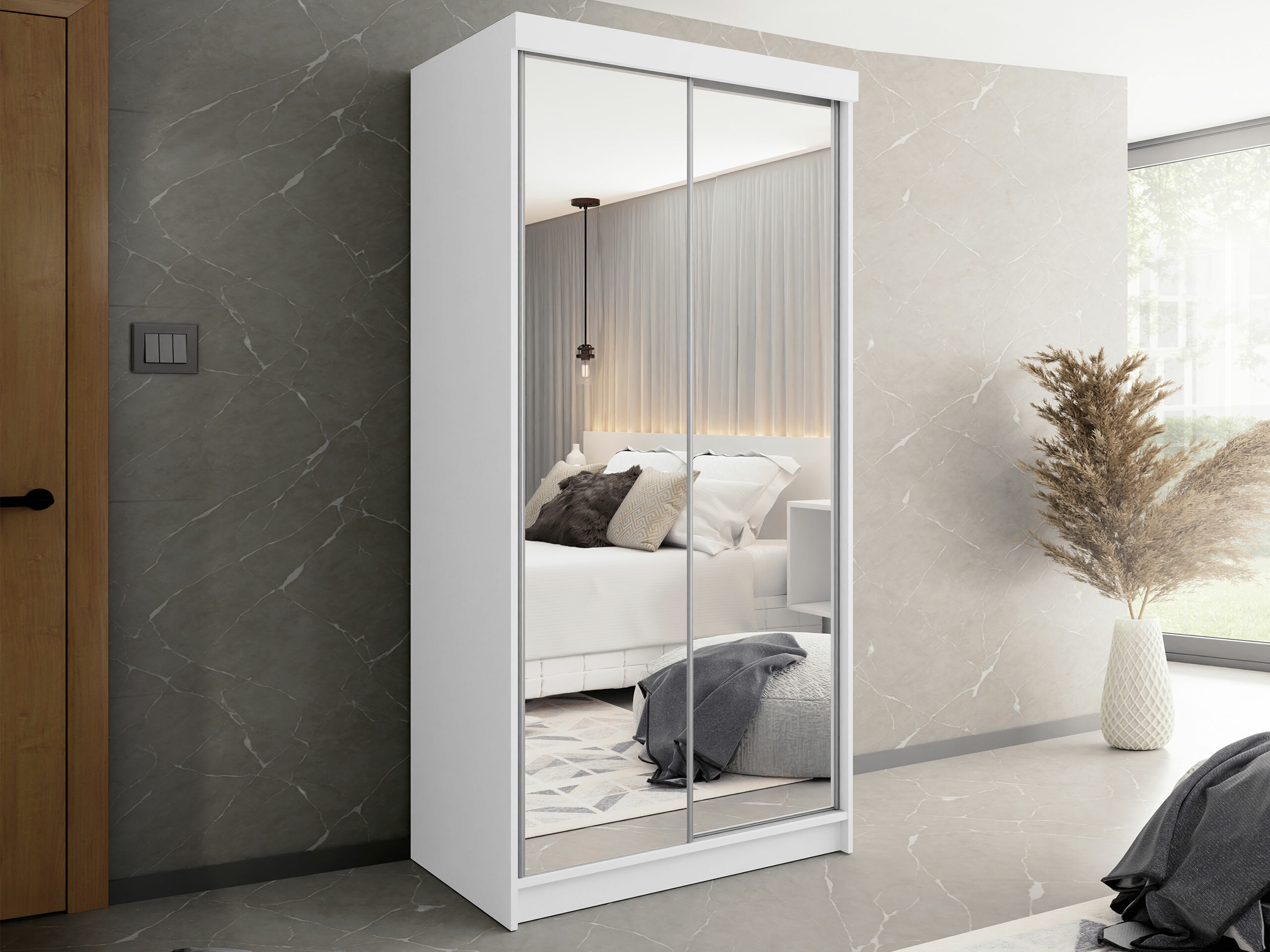 Garderobna omara Dover 102 (Bela)