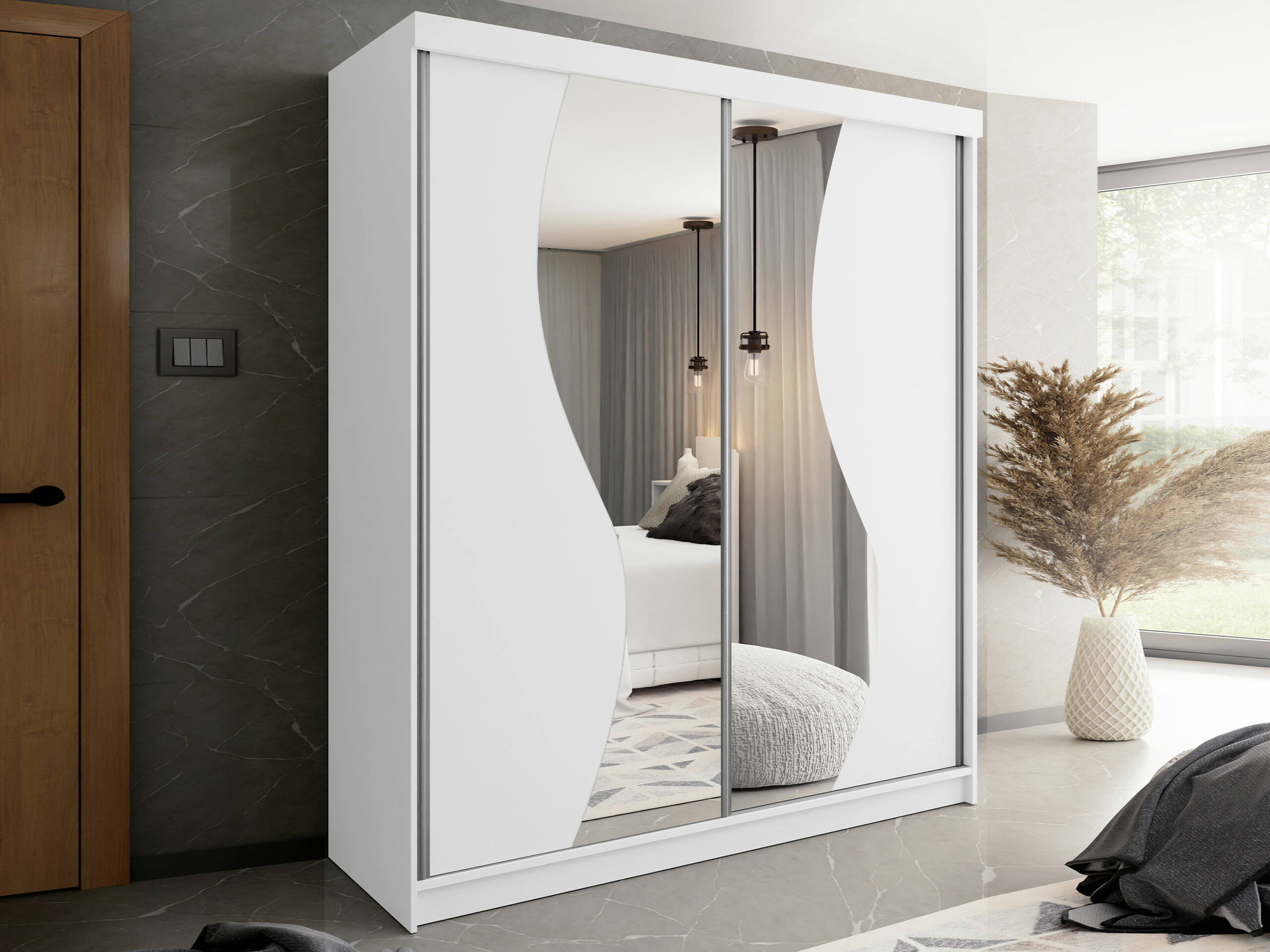 Garderobna omara Dover 105 (Bela)