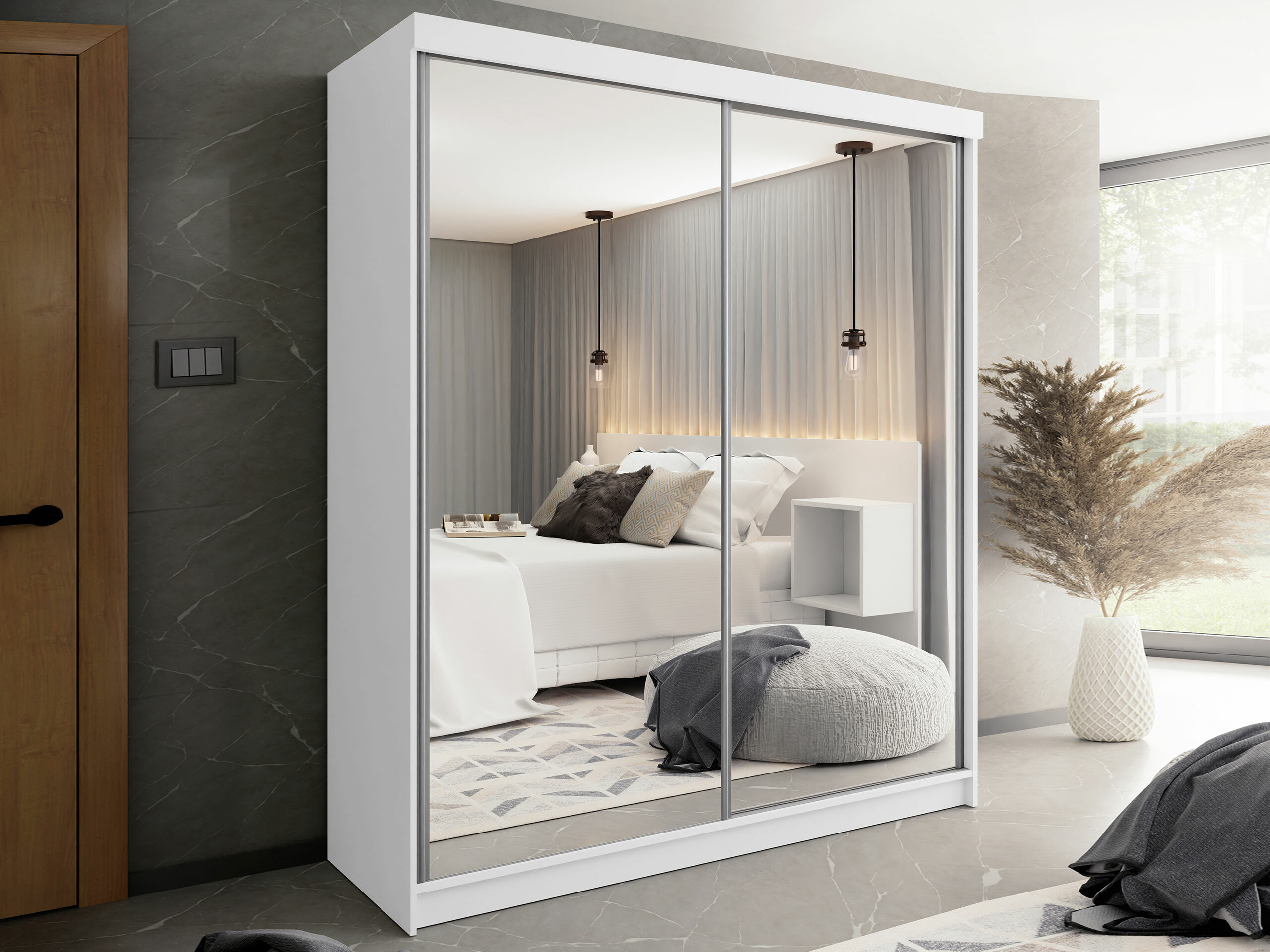 Garderobna omara Dover 106 (Bela)