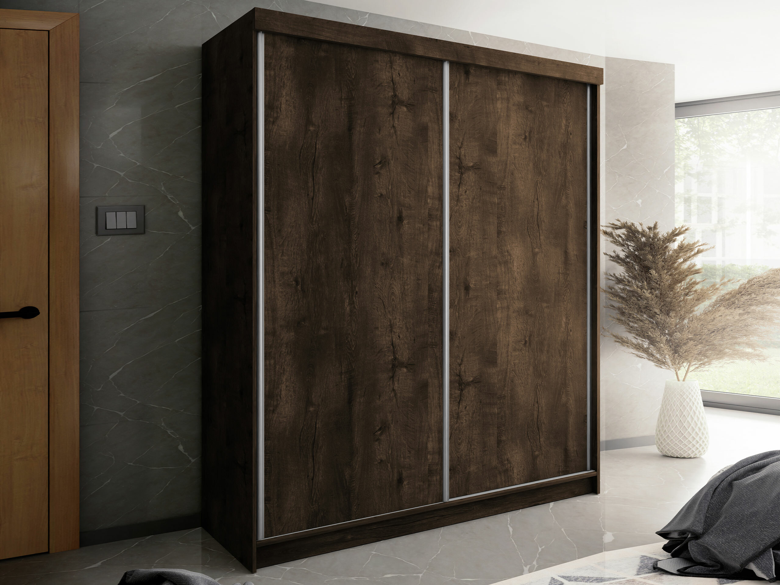 Garderobna omara Dover 108 (Temni jasen)