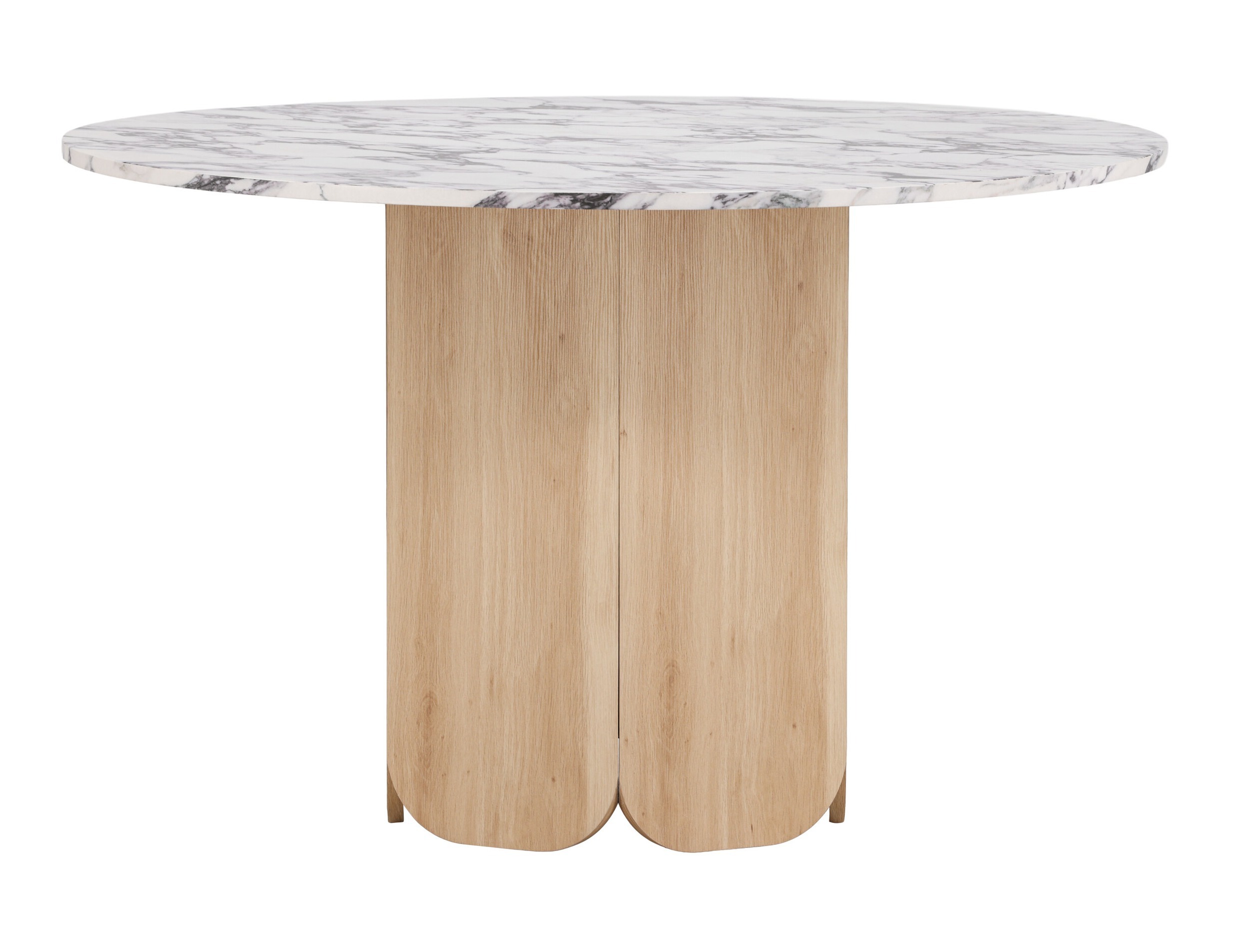 Miza Dallas 4894 (Sivi marmor + Svetlo rjava)