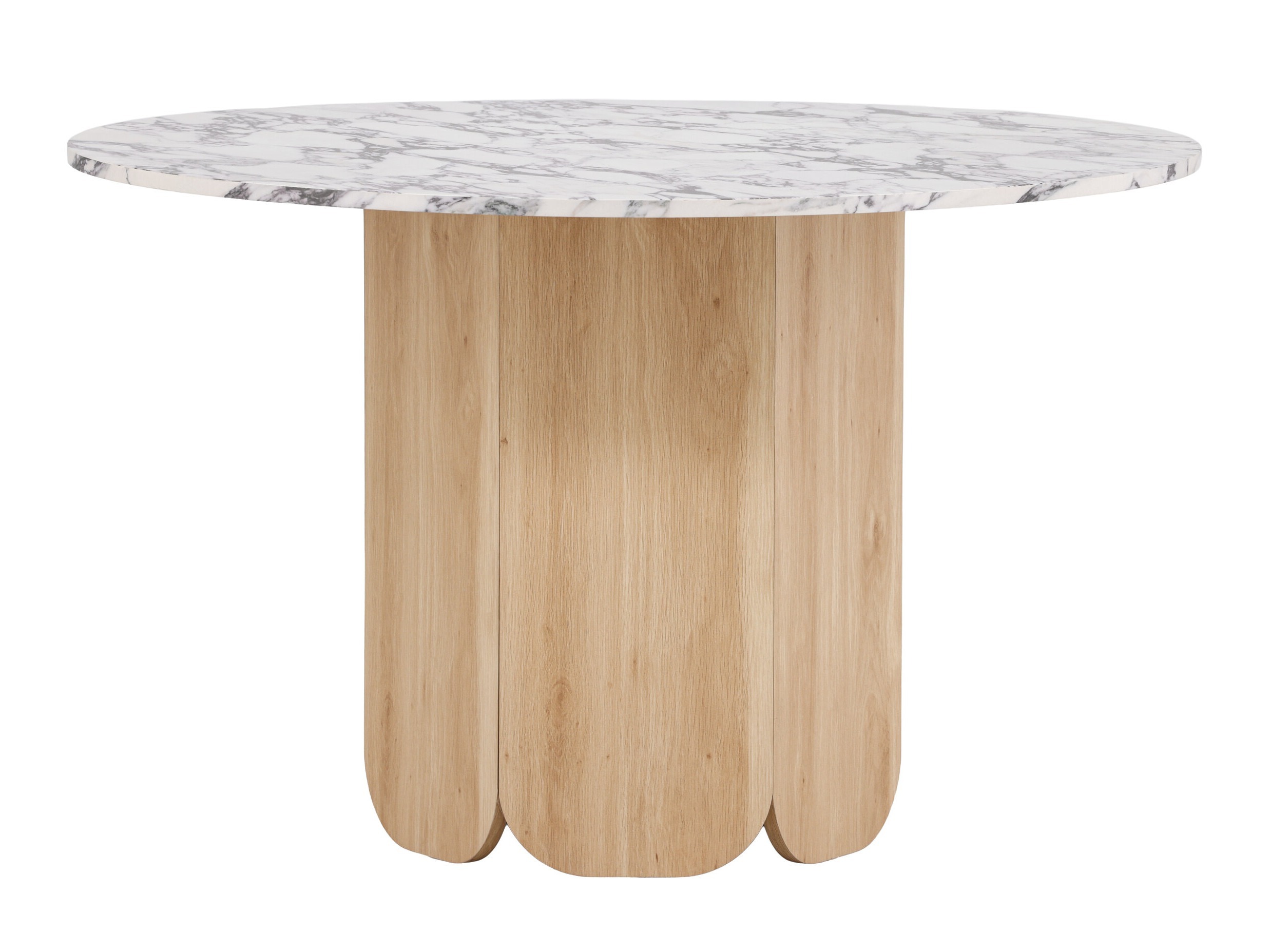 Miza Dallas 4894 (Sivi marmor + Svetlo rjava)