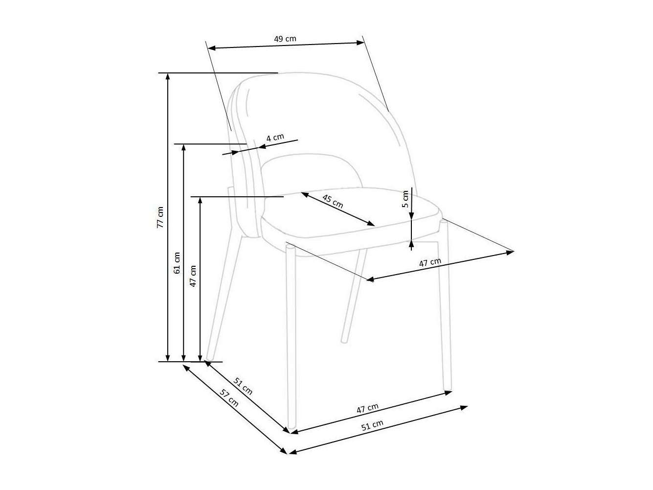 Stol Houston 633 (Bež + Črna)