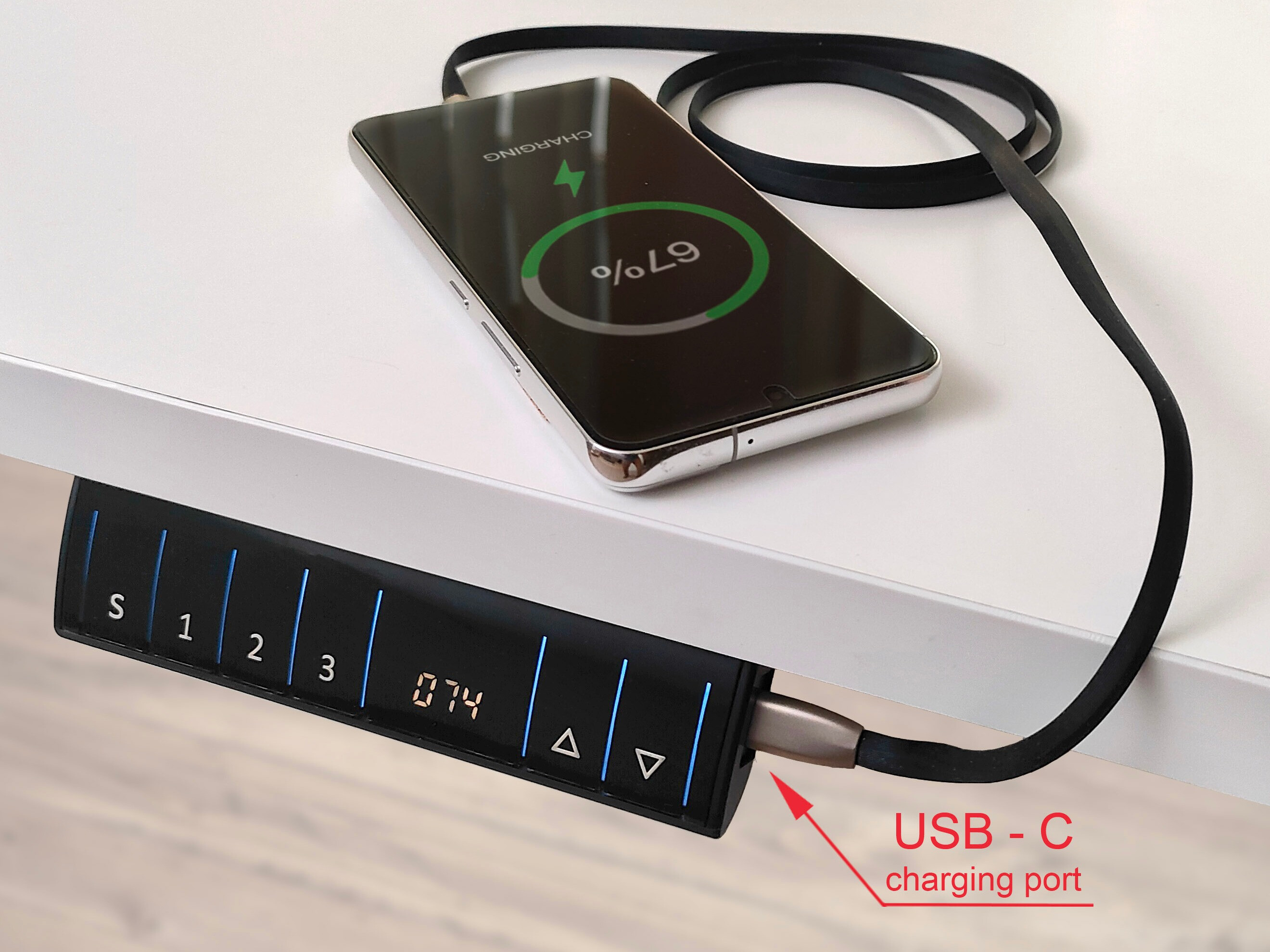 Dvižna pisalna miza Buffalo 184 (Bela)