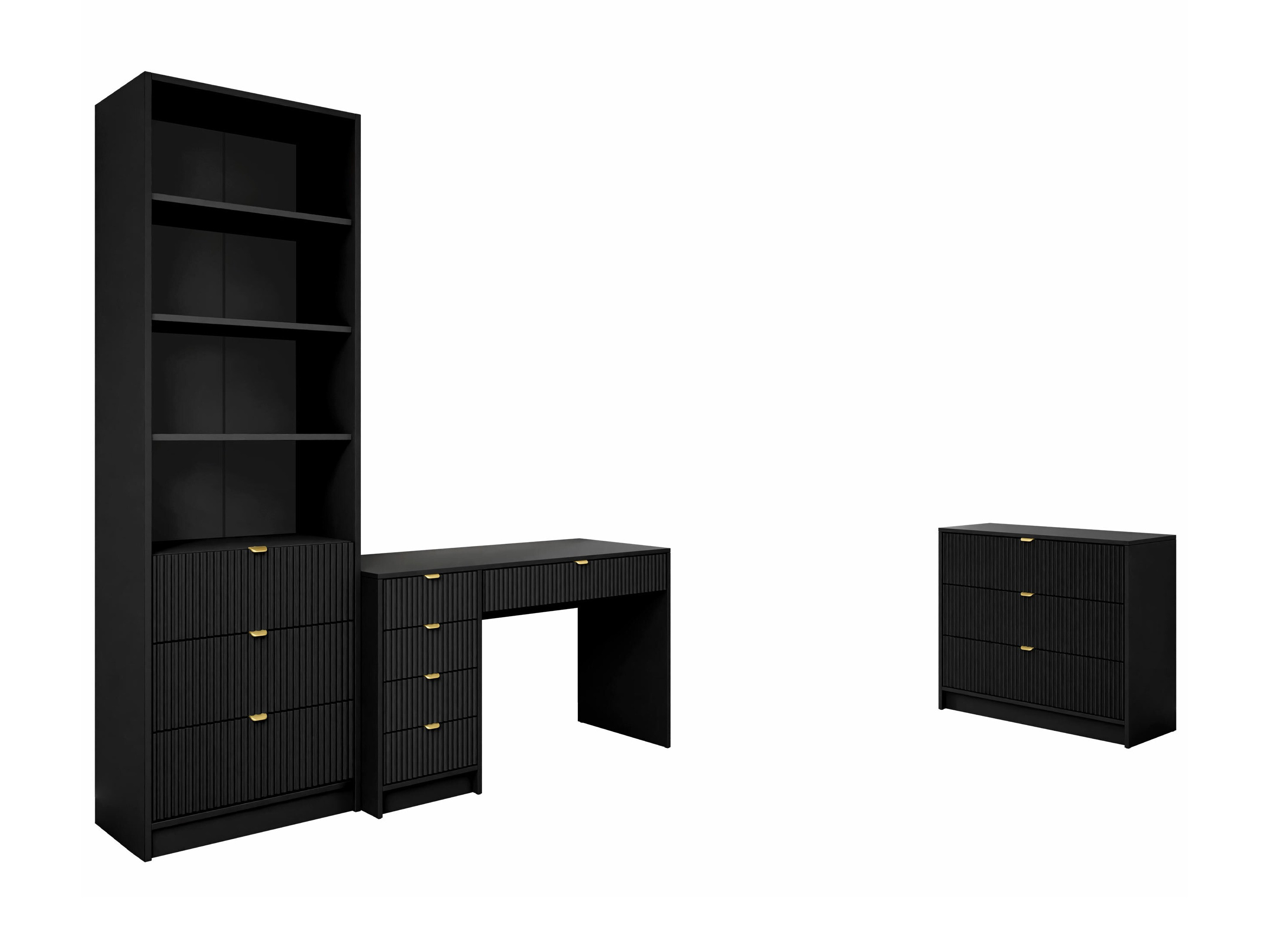 Komplet za domačo pisarno Comfivo Larmire 120 (Črna)