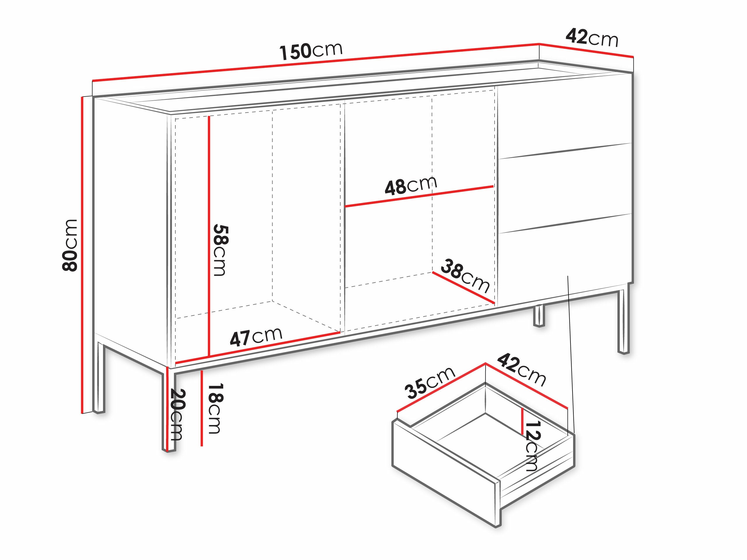 Komoda Lunole 114 (Kašmir)