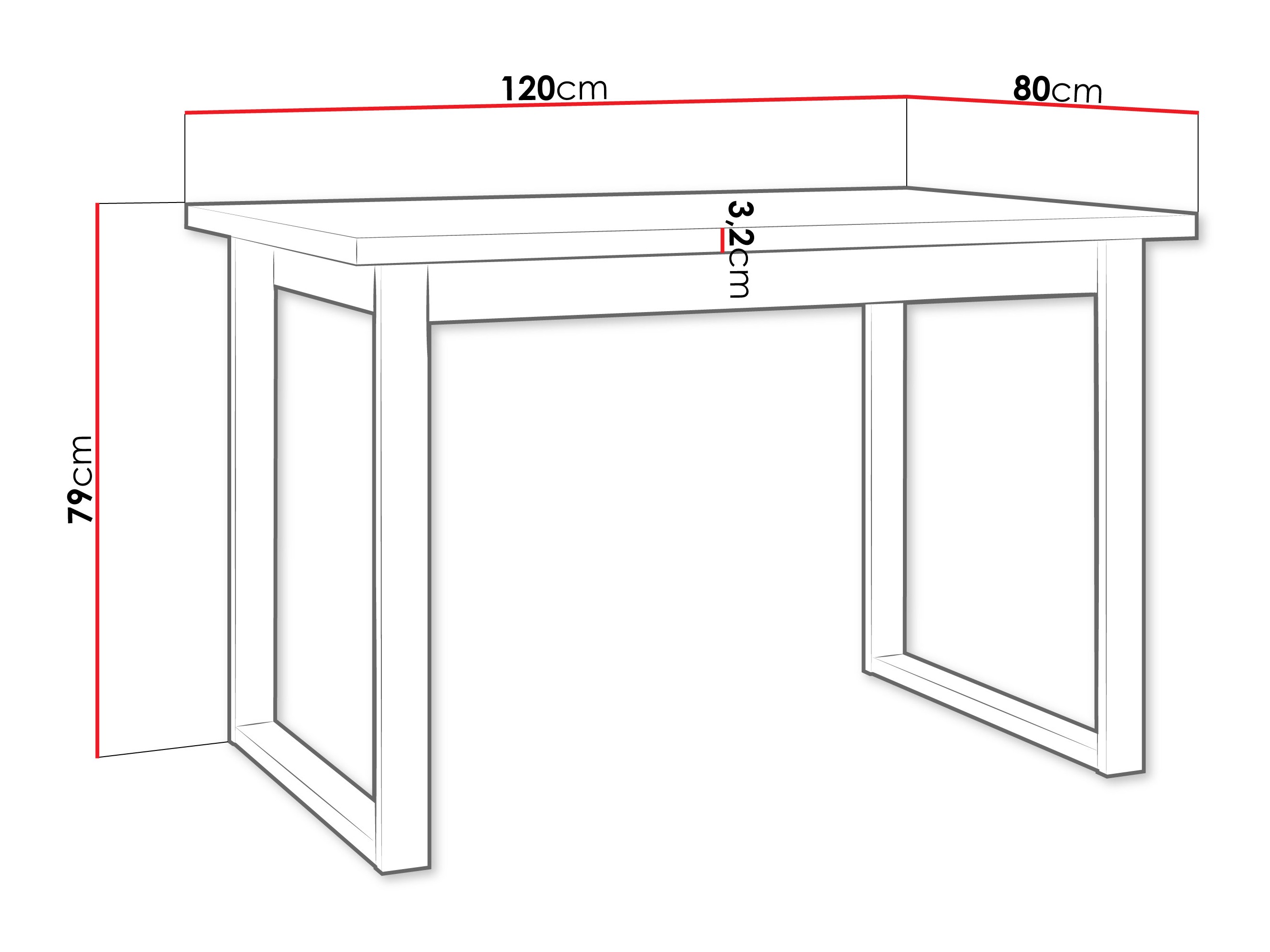 Miza Victorville 378 (Wotan hrast + Črna)